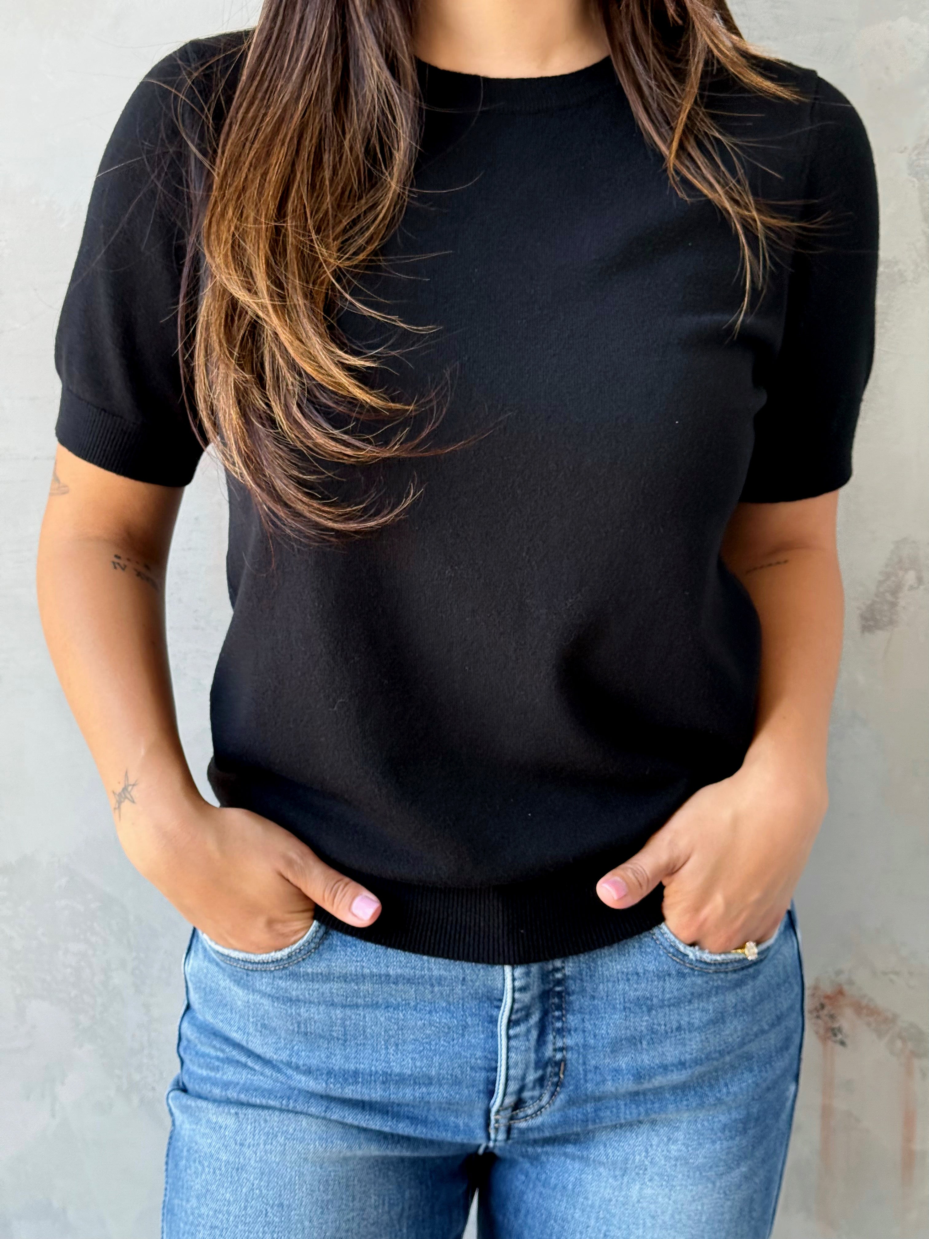 Carol Sweater - BLACK - willows clothing SWEATER