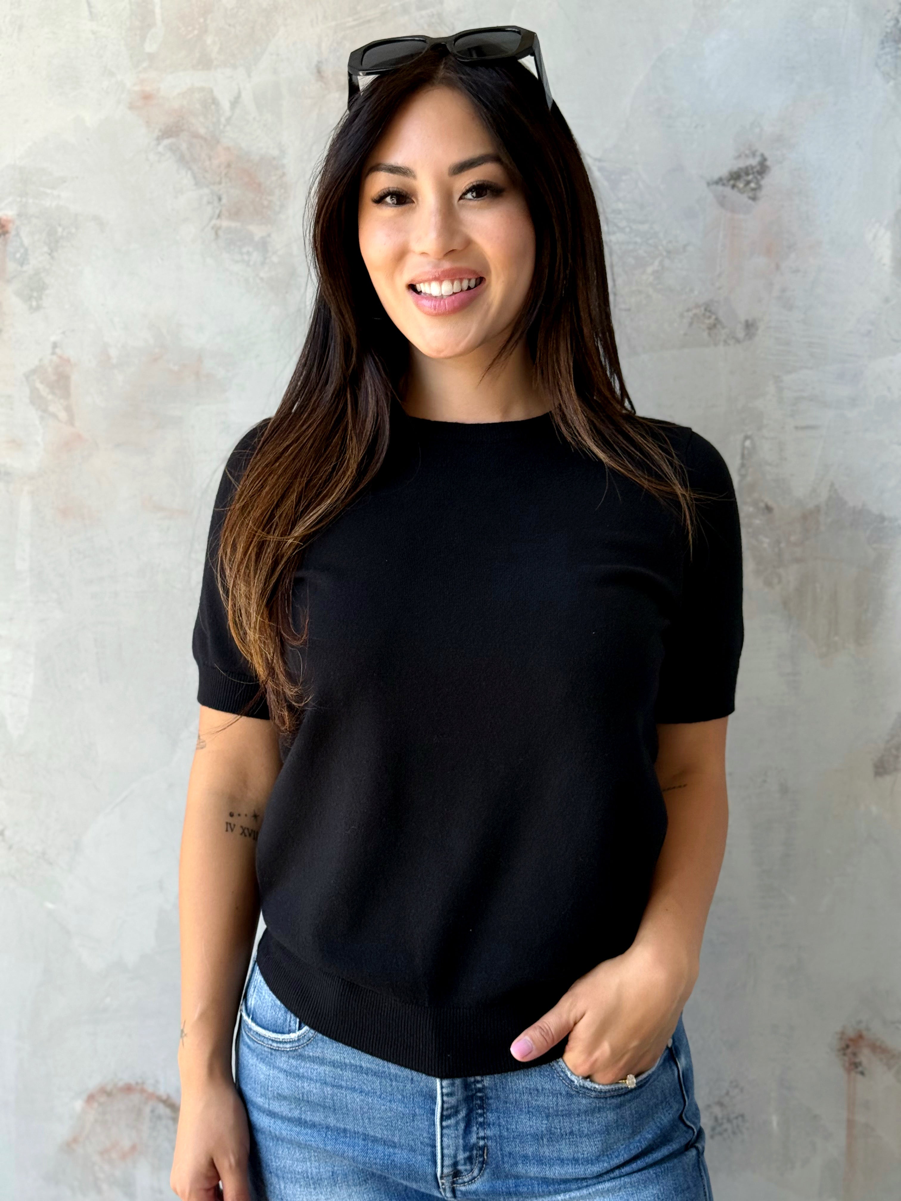 Carol Sweater - BLACK - willows clothing SWEATER