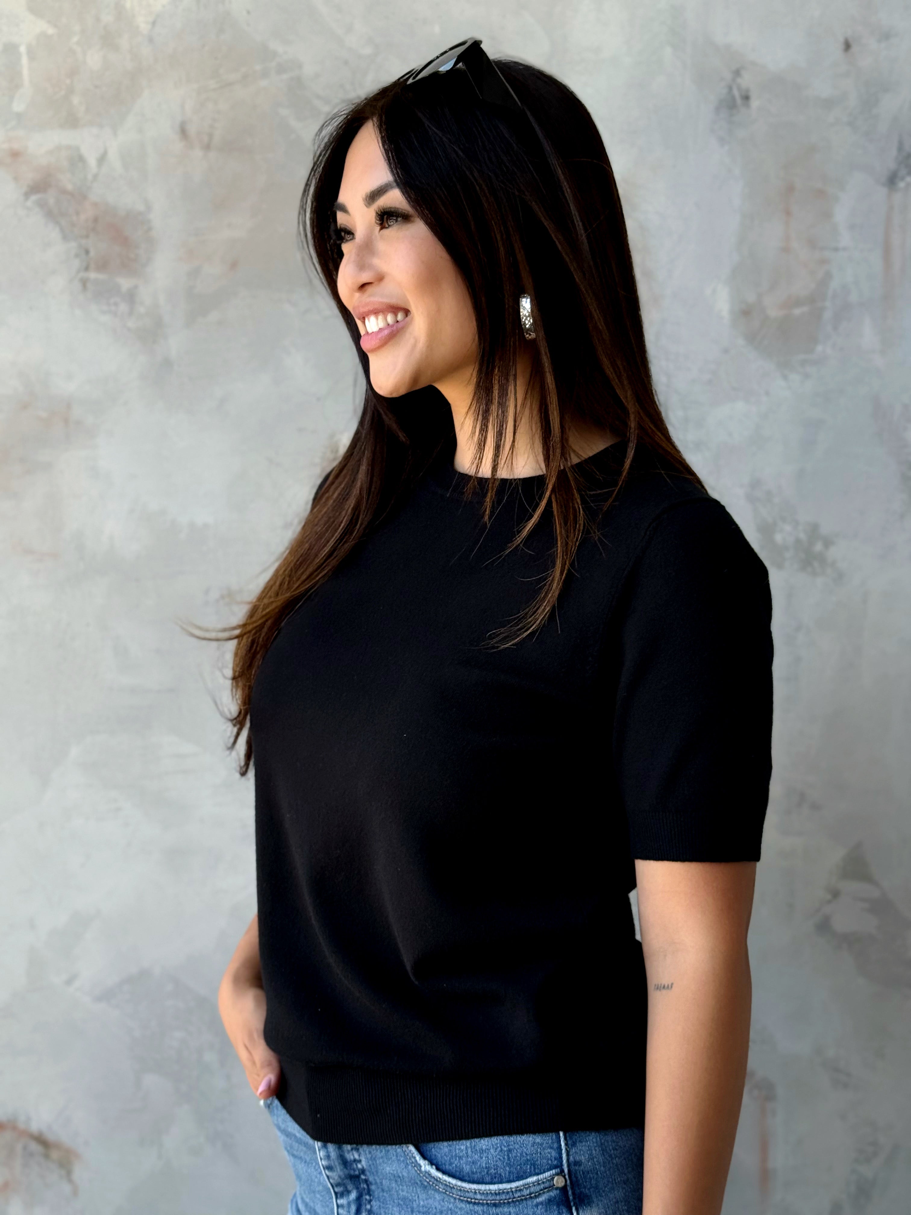 Carol Sweater - BLACK - willows clothing SWEATER