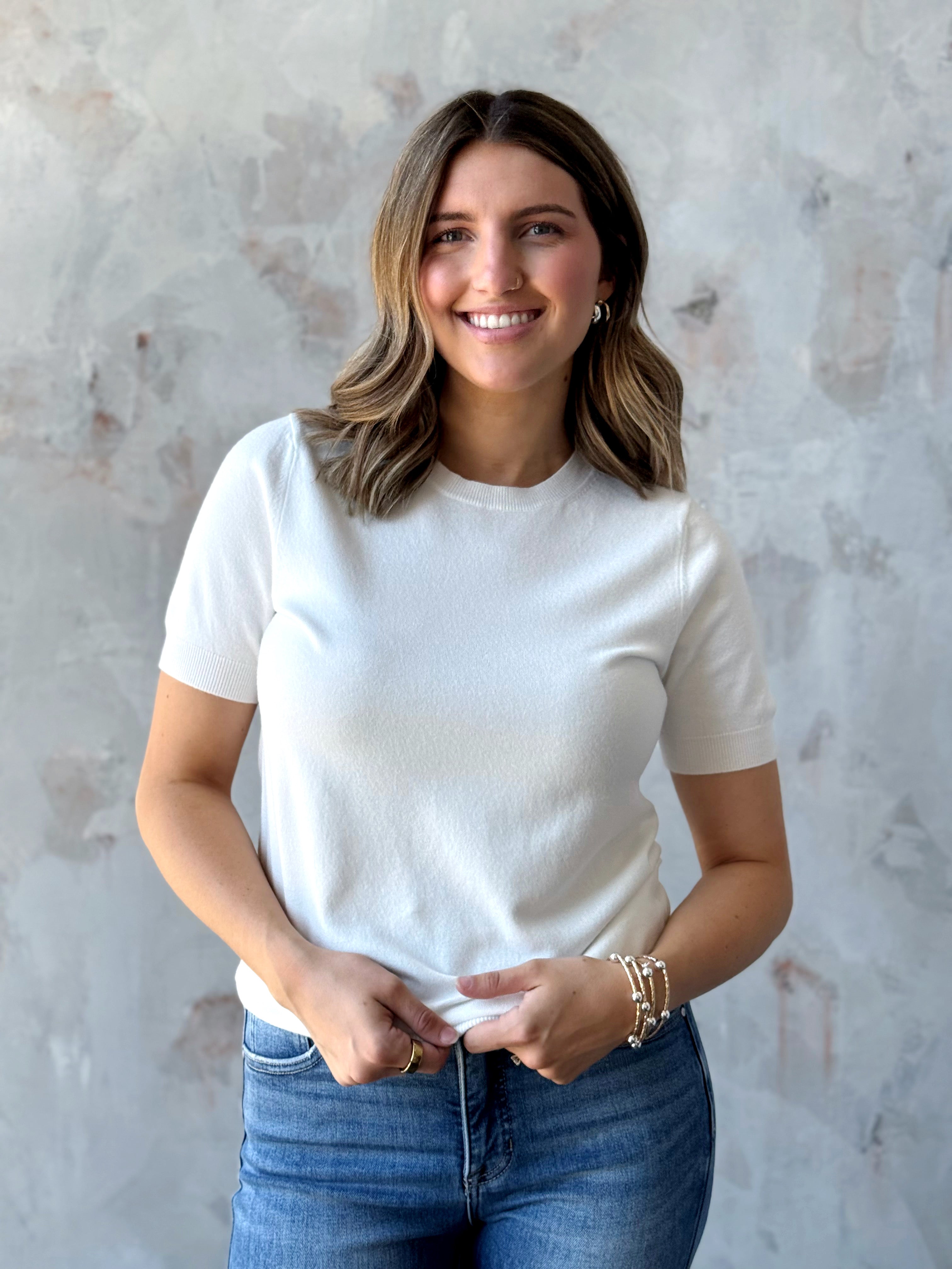 Carol Sweater - WHITE - willows clothing SWEATER