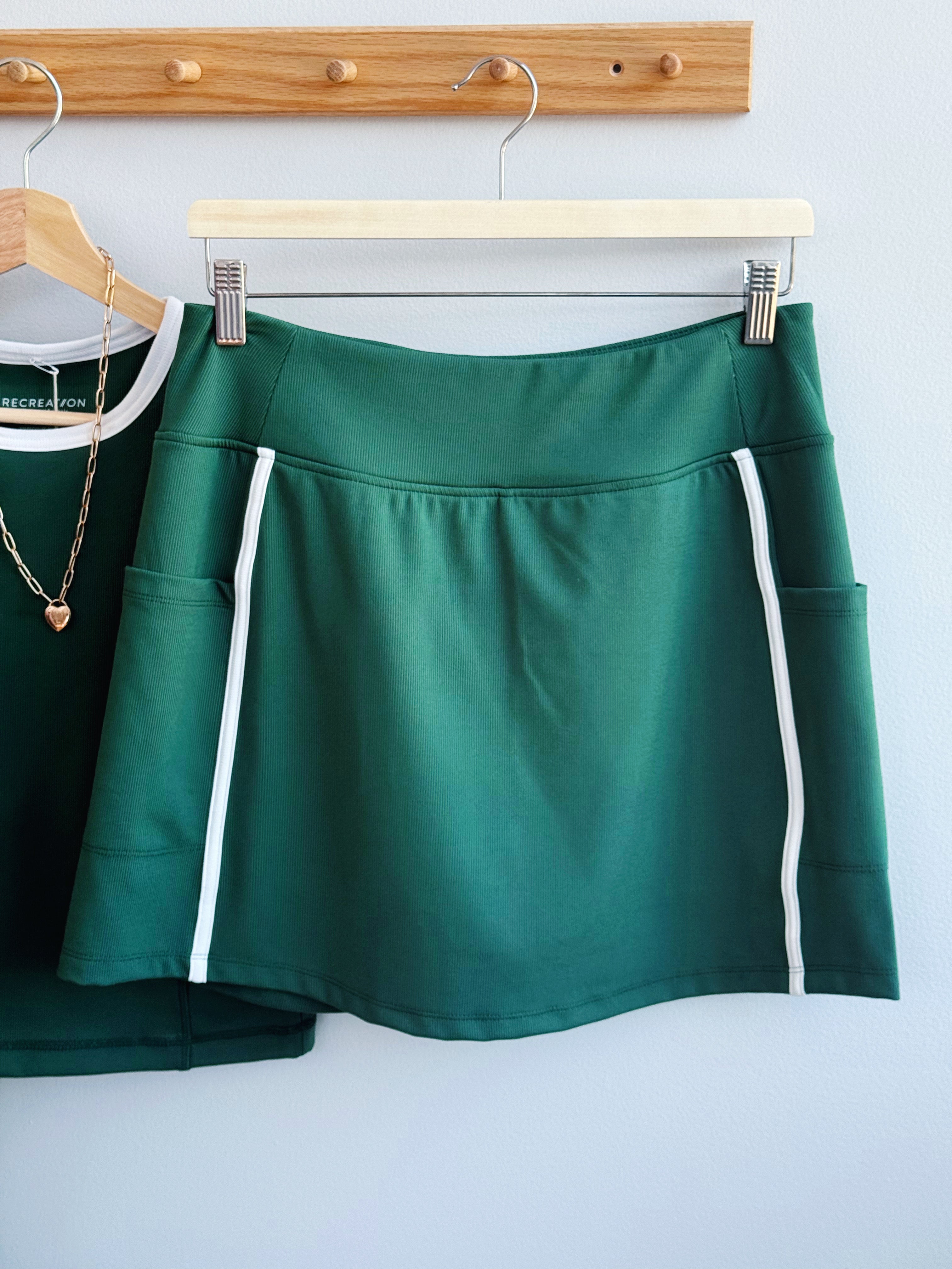 Carter Skort - FOREST IVORY - willows clothing SHORT SKIRT