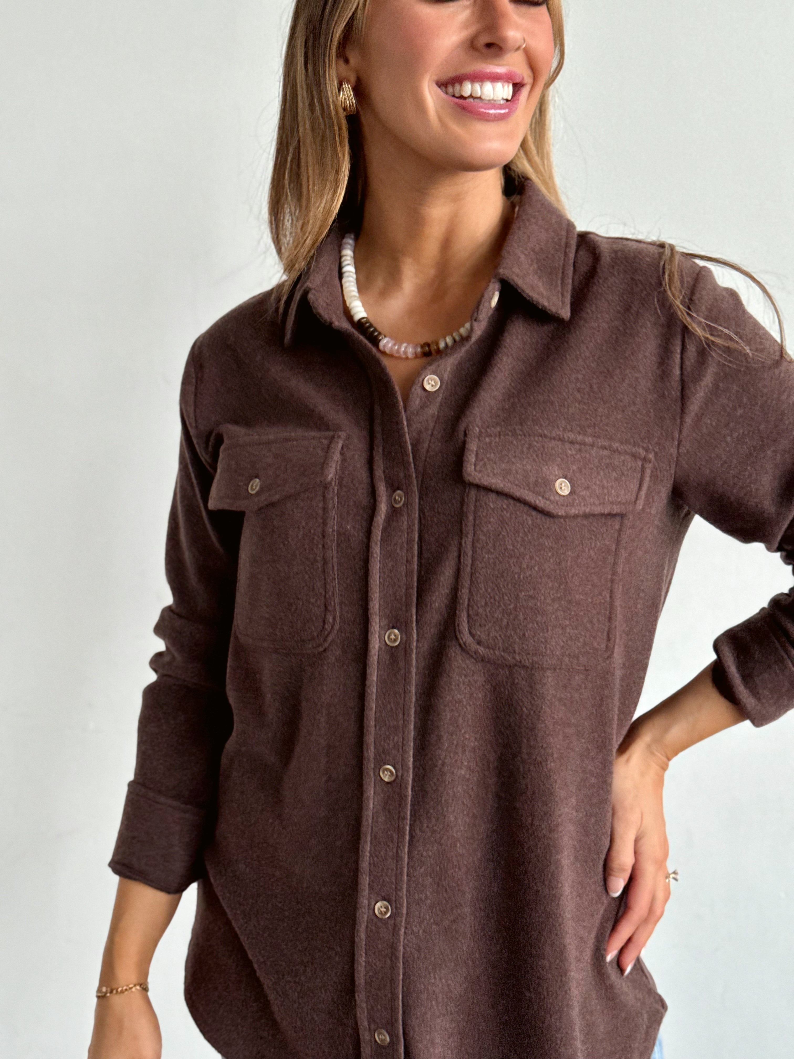 Cassian Shirt - COFFEE BEAN - willows clothing L/S SHIRT