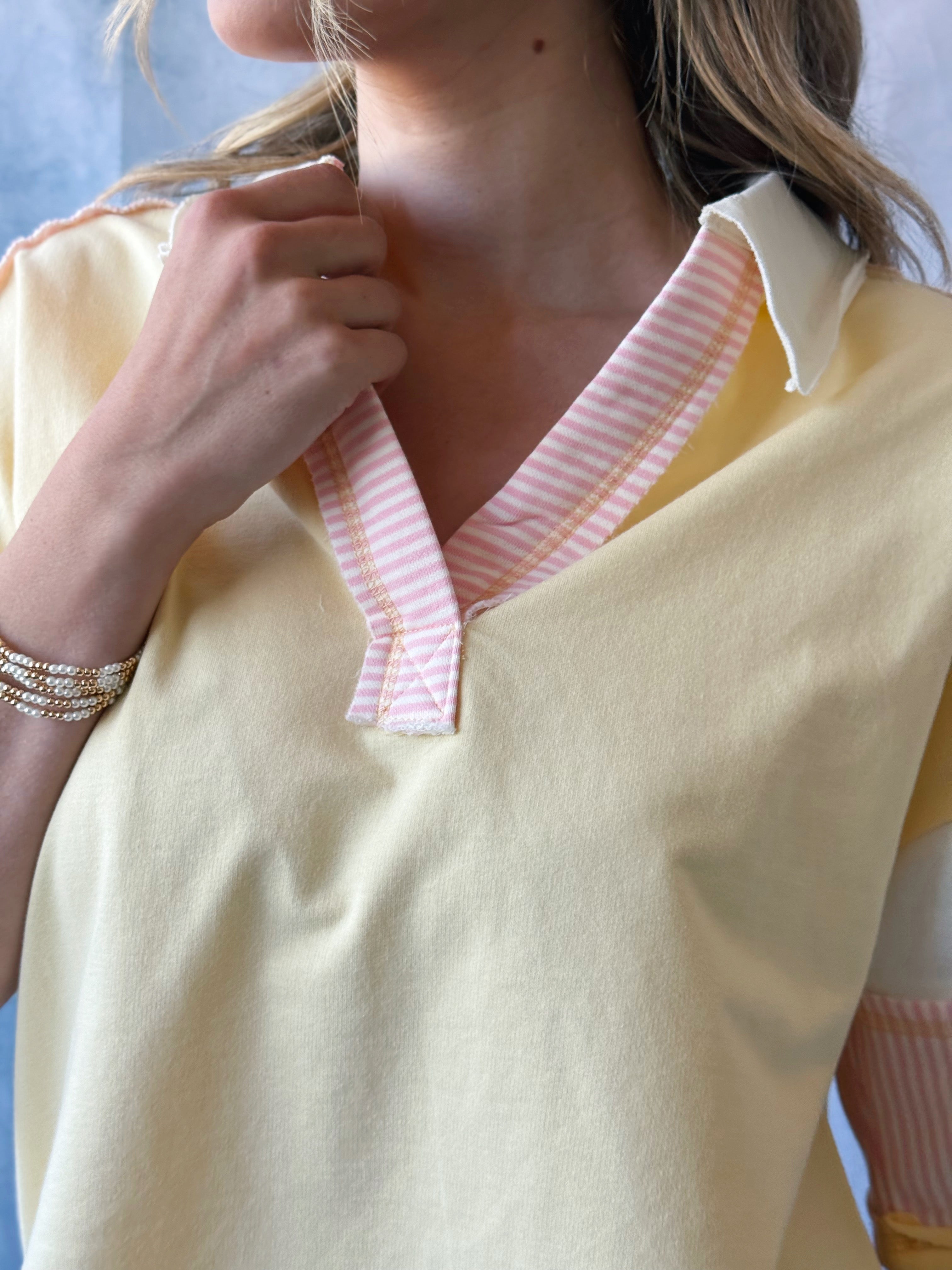Catching Some Rays Tee - LIGHT YELLOW - willows clothing S/S SHIRT