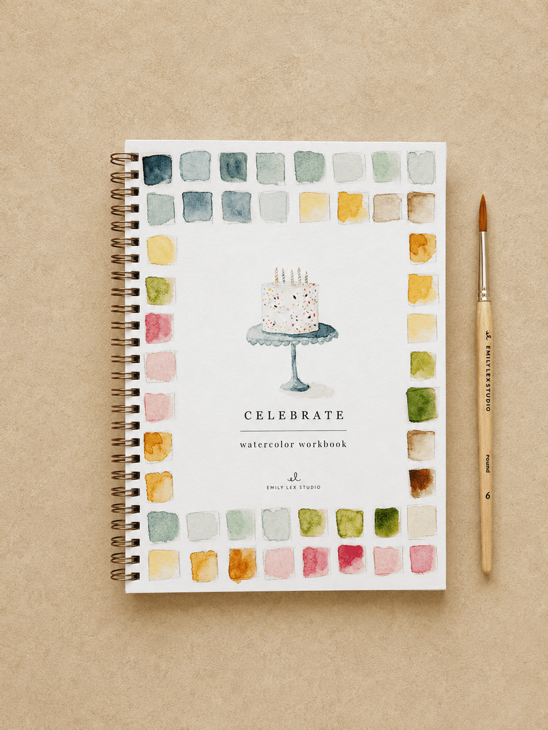 Celebrate Watercolor WorkBook - willows clothing NOTEBOOKS