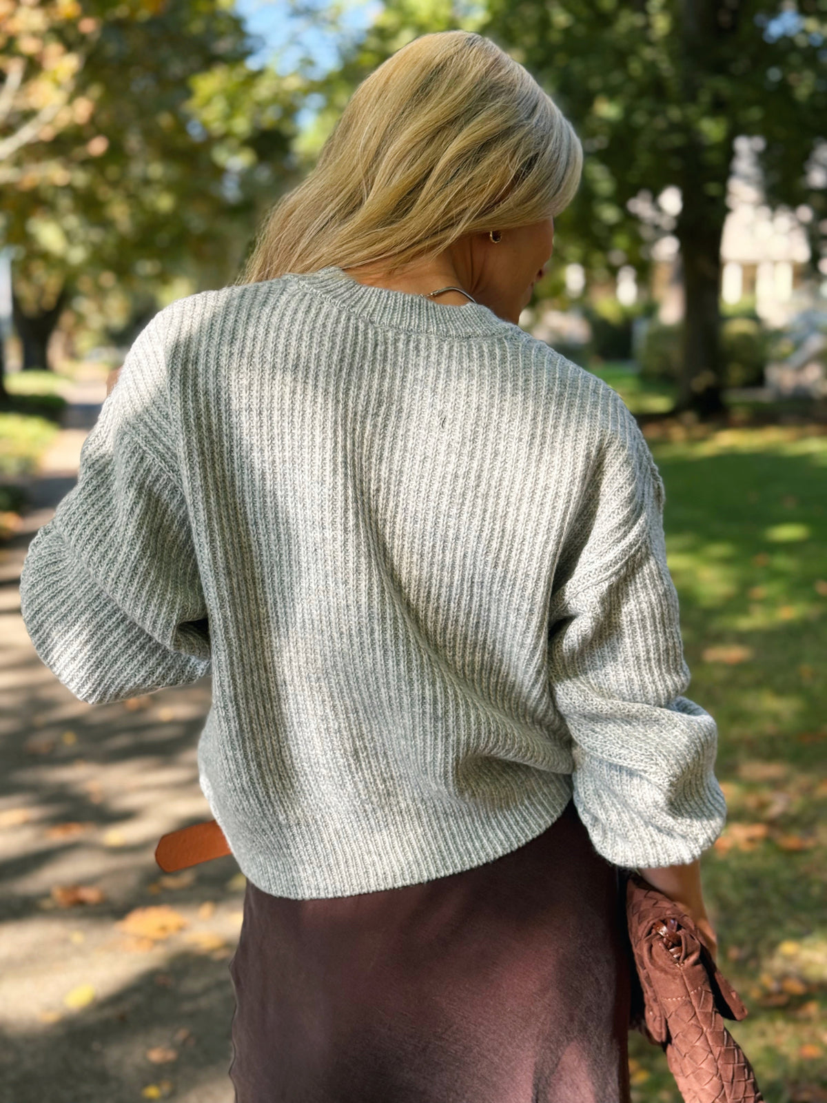 Change Of Scenery Sweater - HEATHER GREY - willows clothing SWEATER