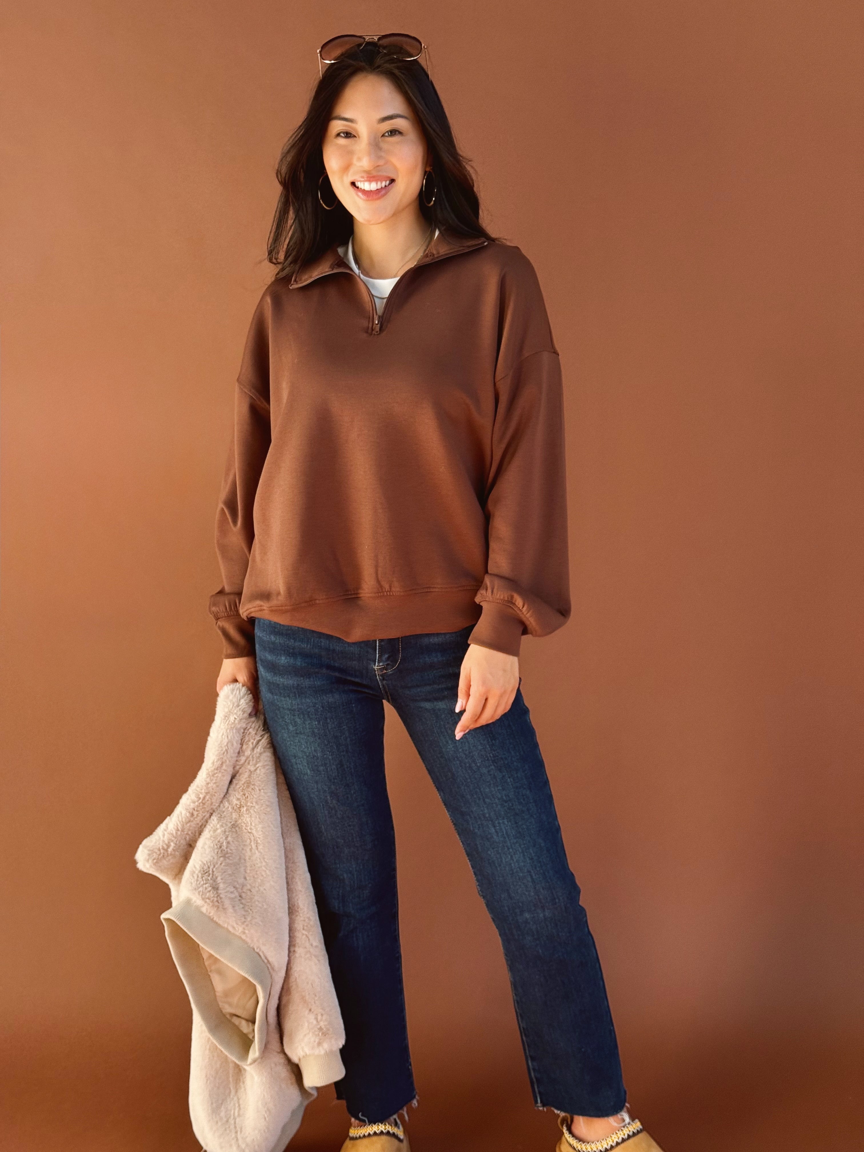 Changing of the Leaves Sweatshirt - BROWN - willows clothing SWEATSHIRT
