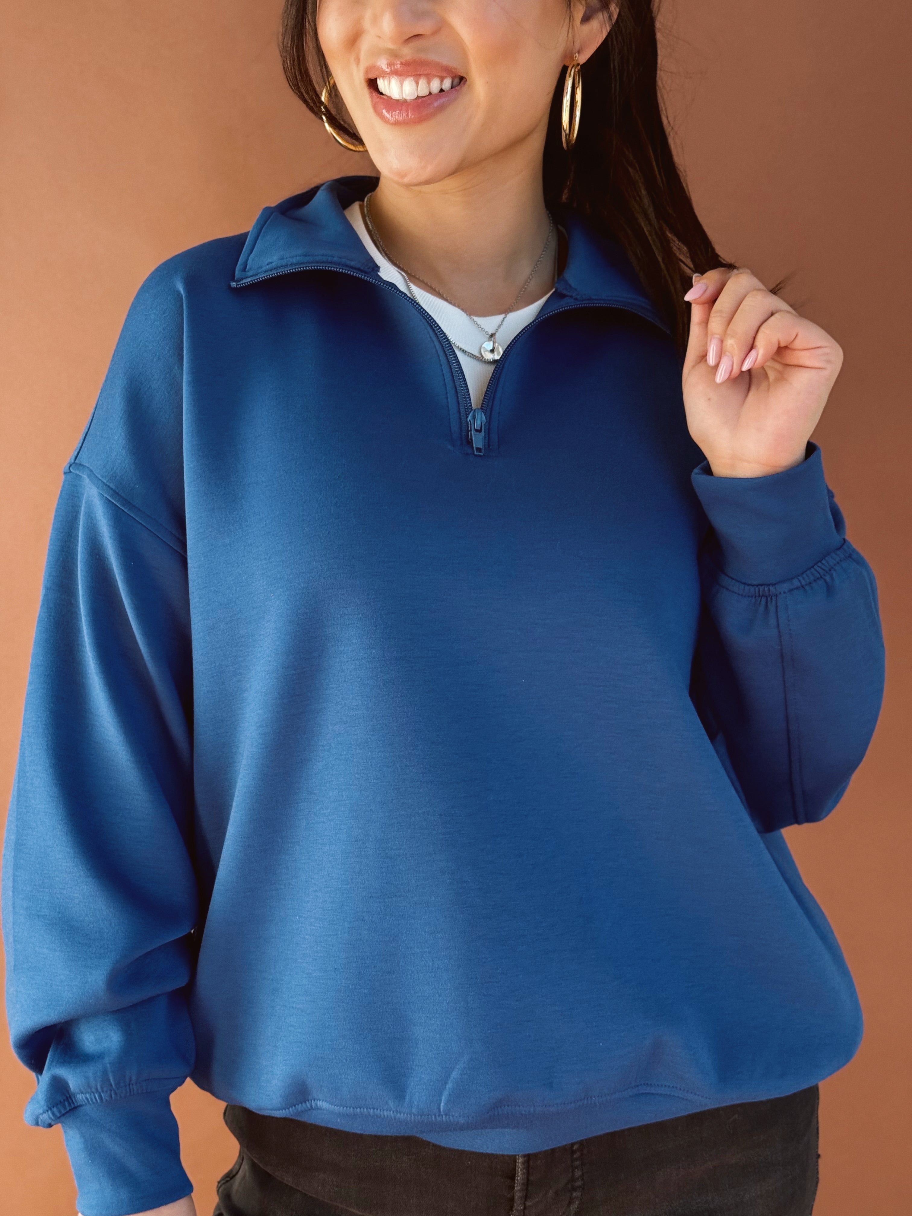 Changing of the Leaves Sweatshirt - LIGHT NAVY - willows clothing SWEATSHIRT