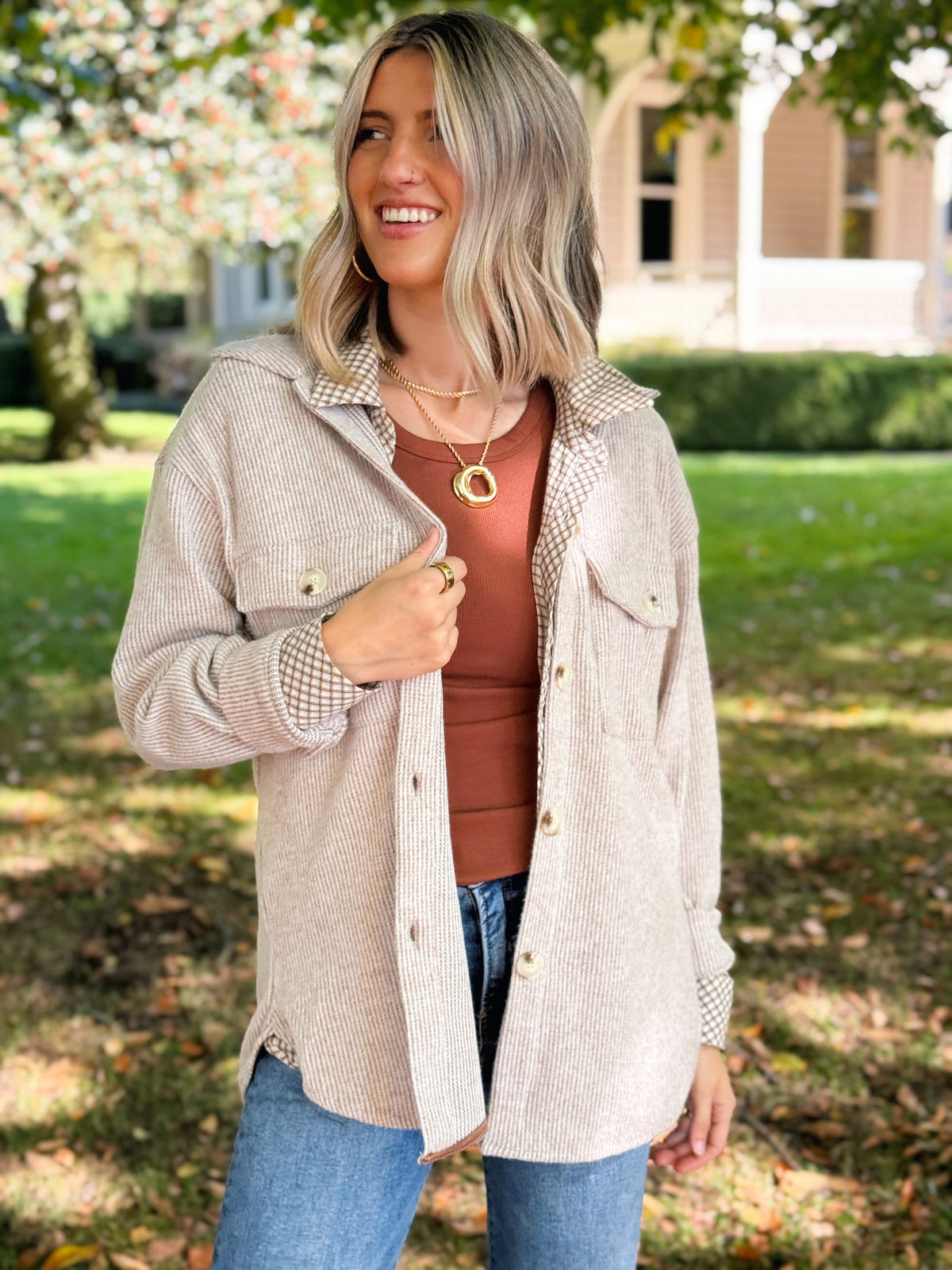 Chesapeake Shacket - BROWN - willows clothing JACKET