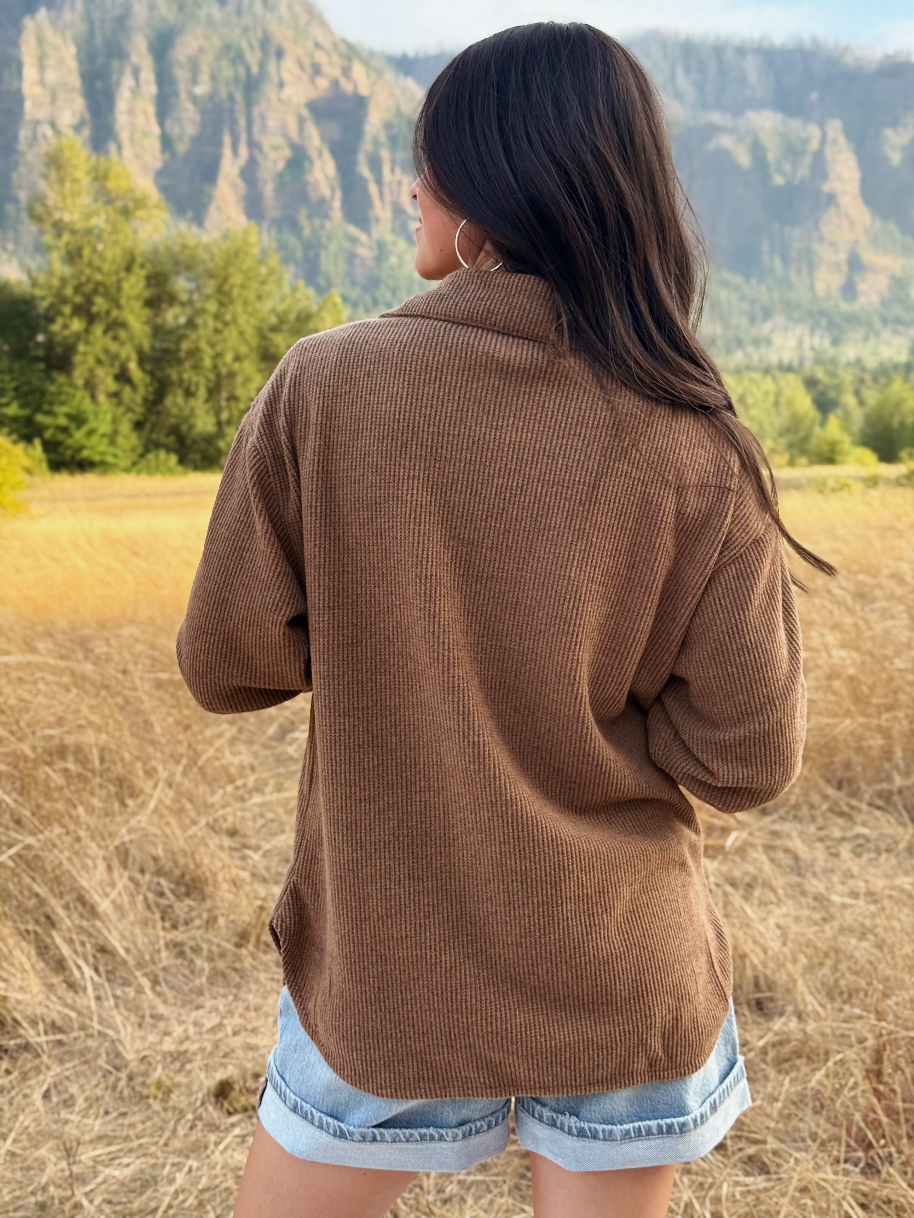 Chesapeake Shacket - MOCHA - willows clothing JACKET