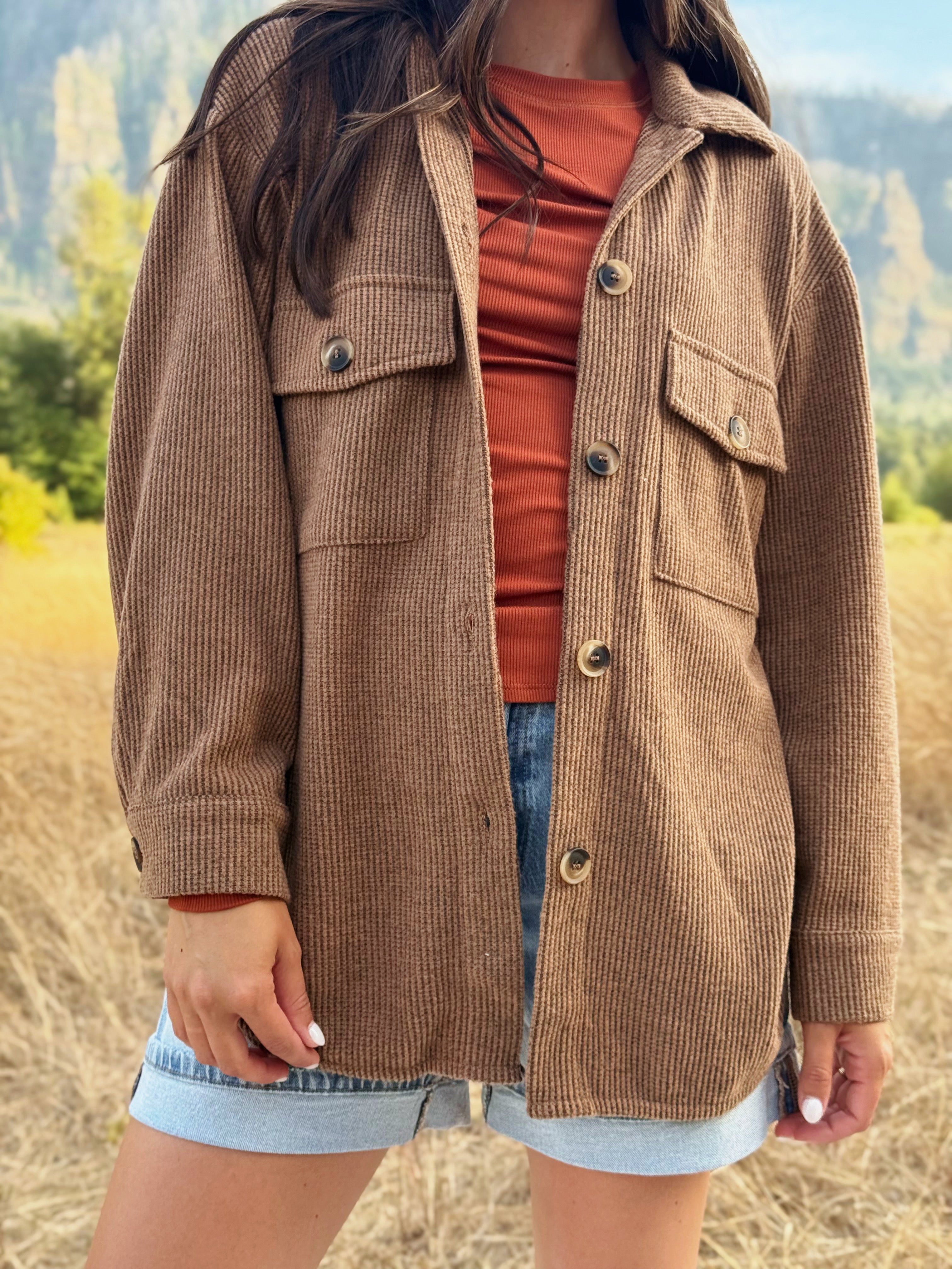 Chesapeake Shacket - MOCHA - willows clothing JACKET