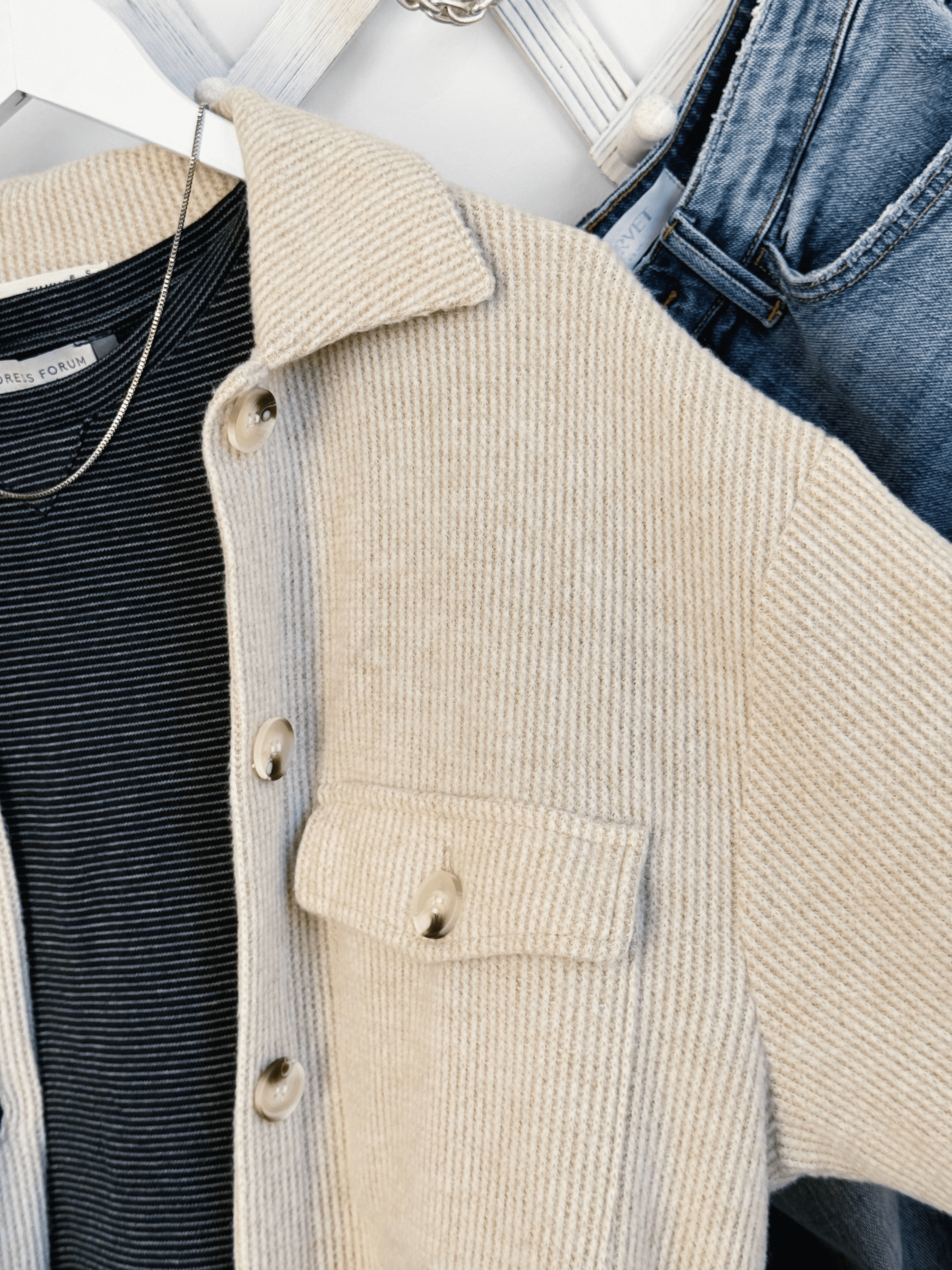 Chesapeake Shacket - OATMEAL - willows clothing JACKET