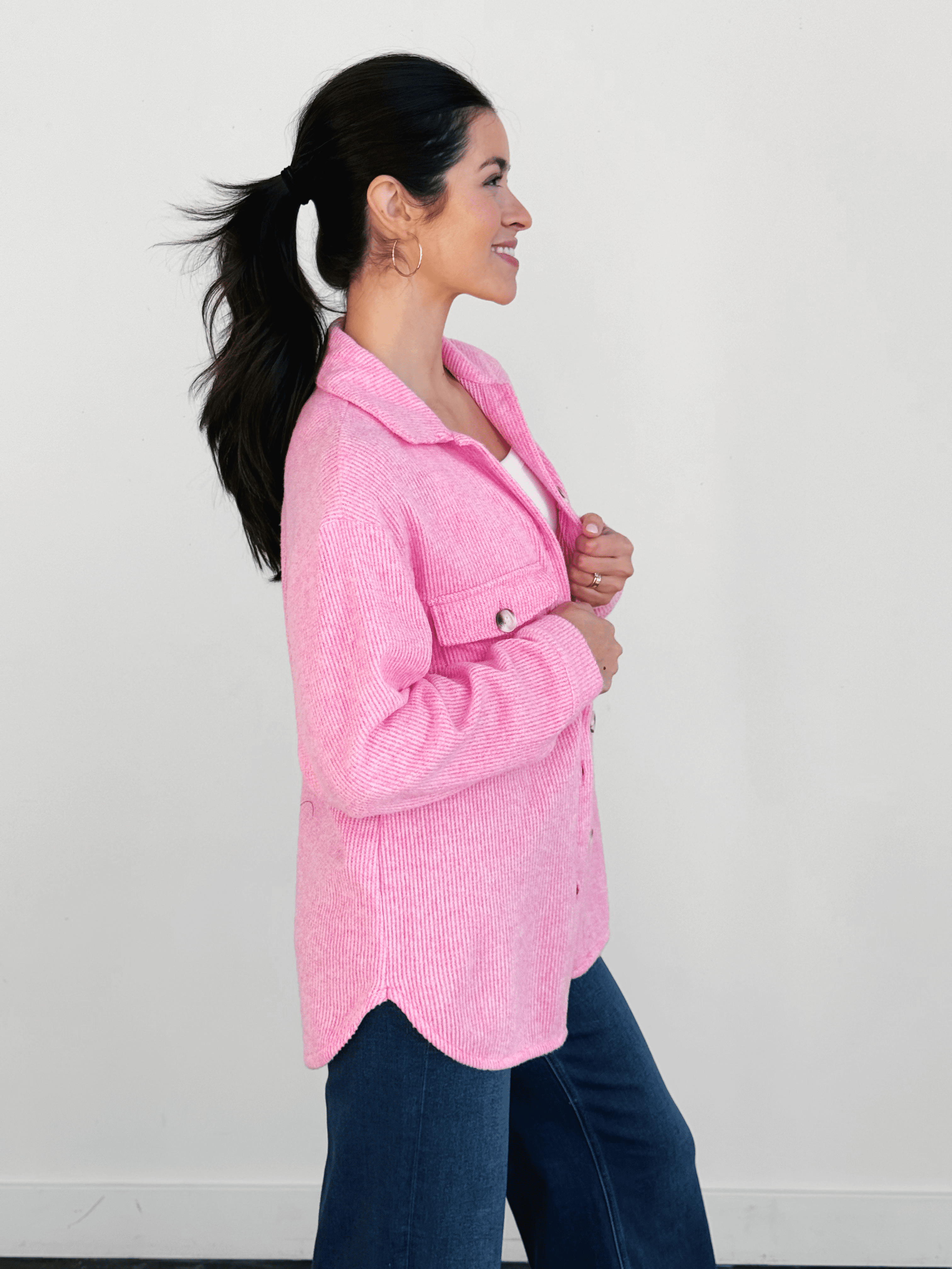Chesapeake Shacket - PINK - willows clothing JACKET