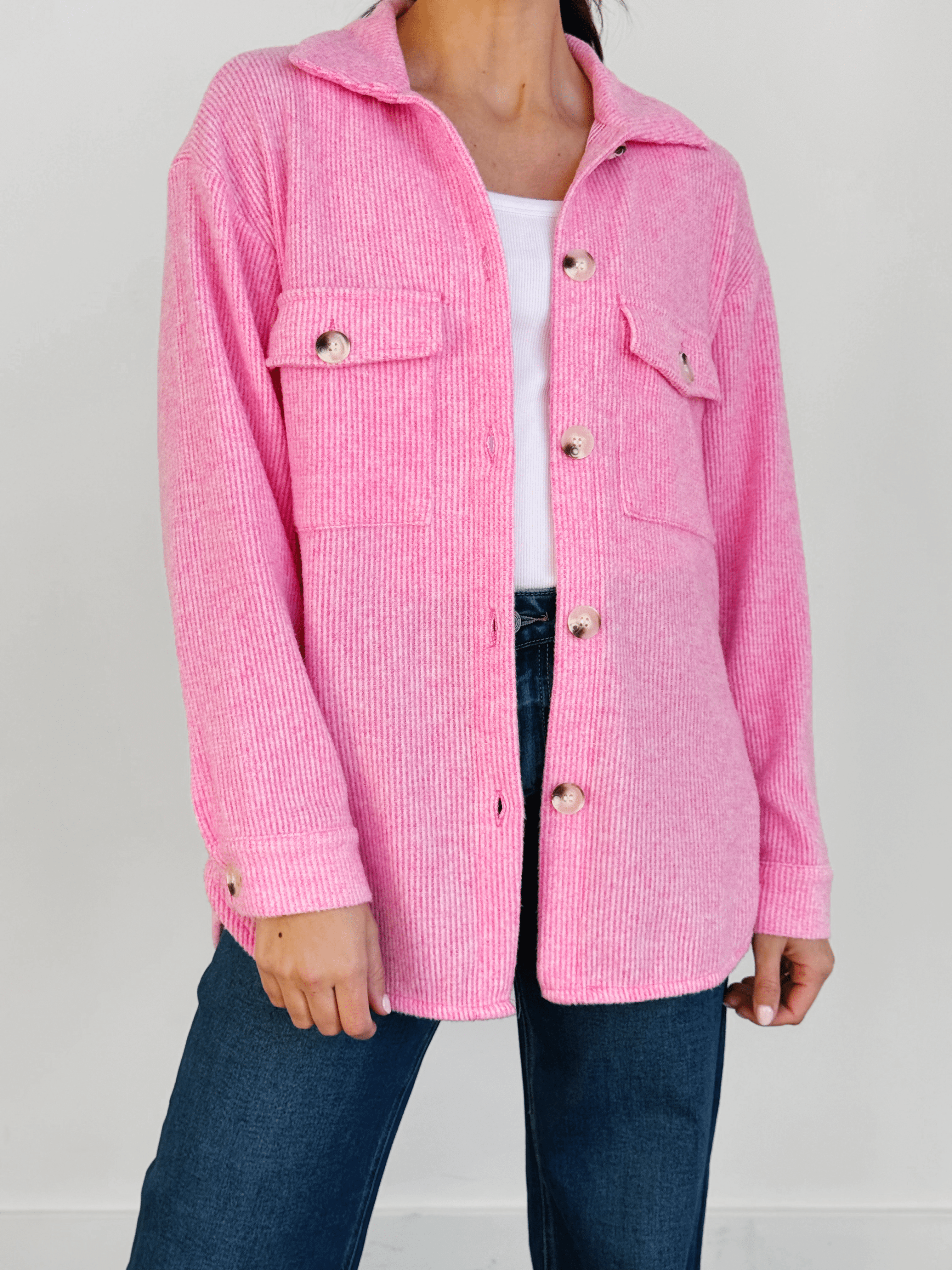 Chesapeake Shacket - PINK - willows clothing JACKET