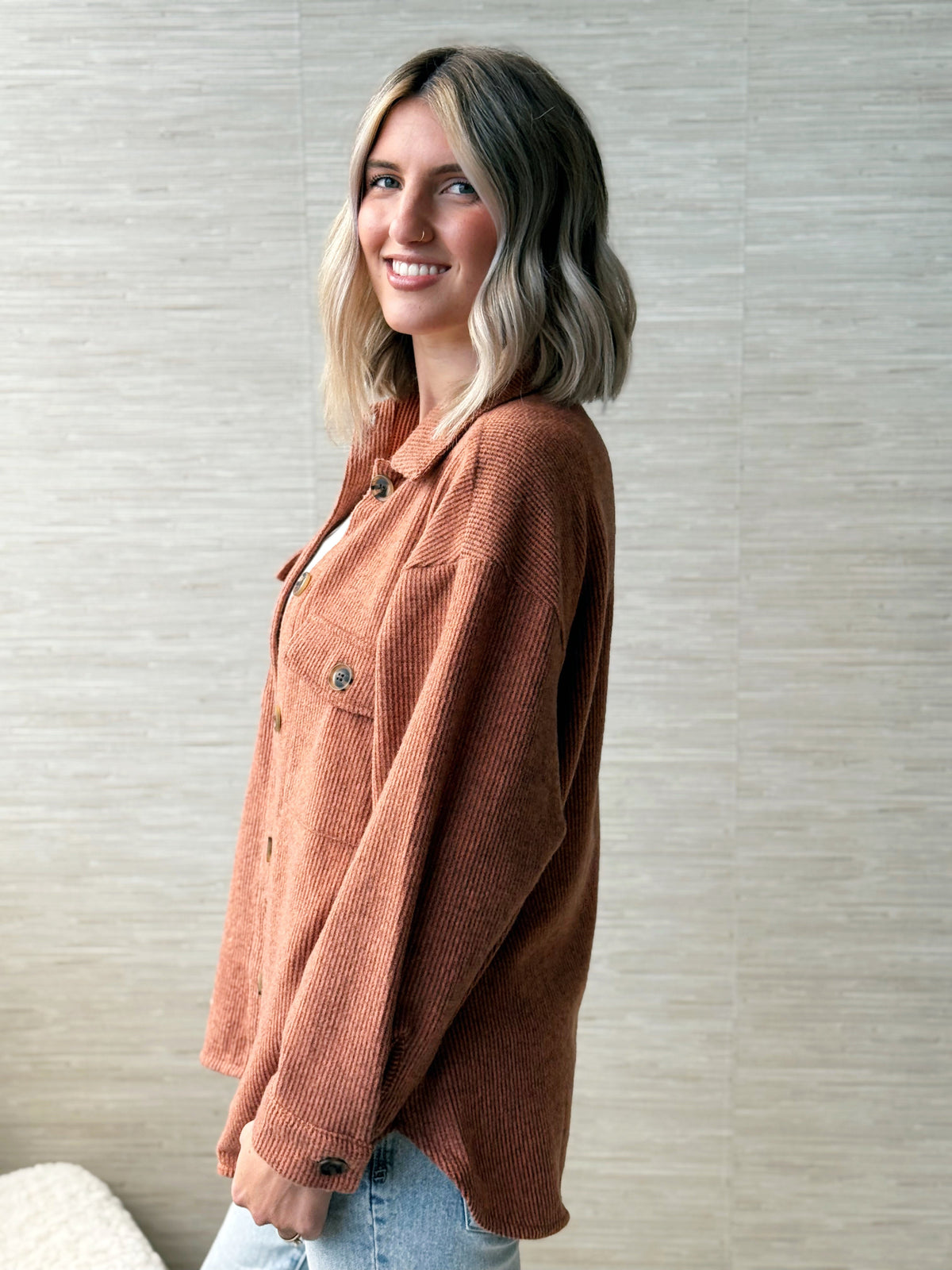 Chesapeake Shacket - RUST - willows clothing JACKET