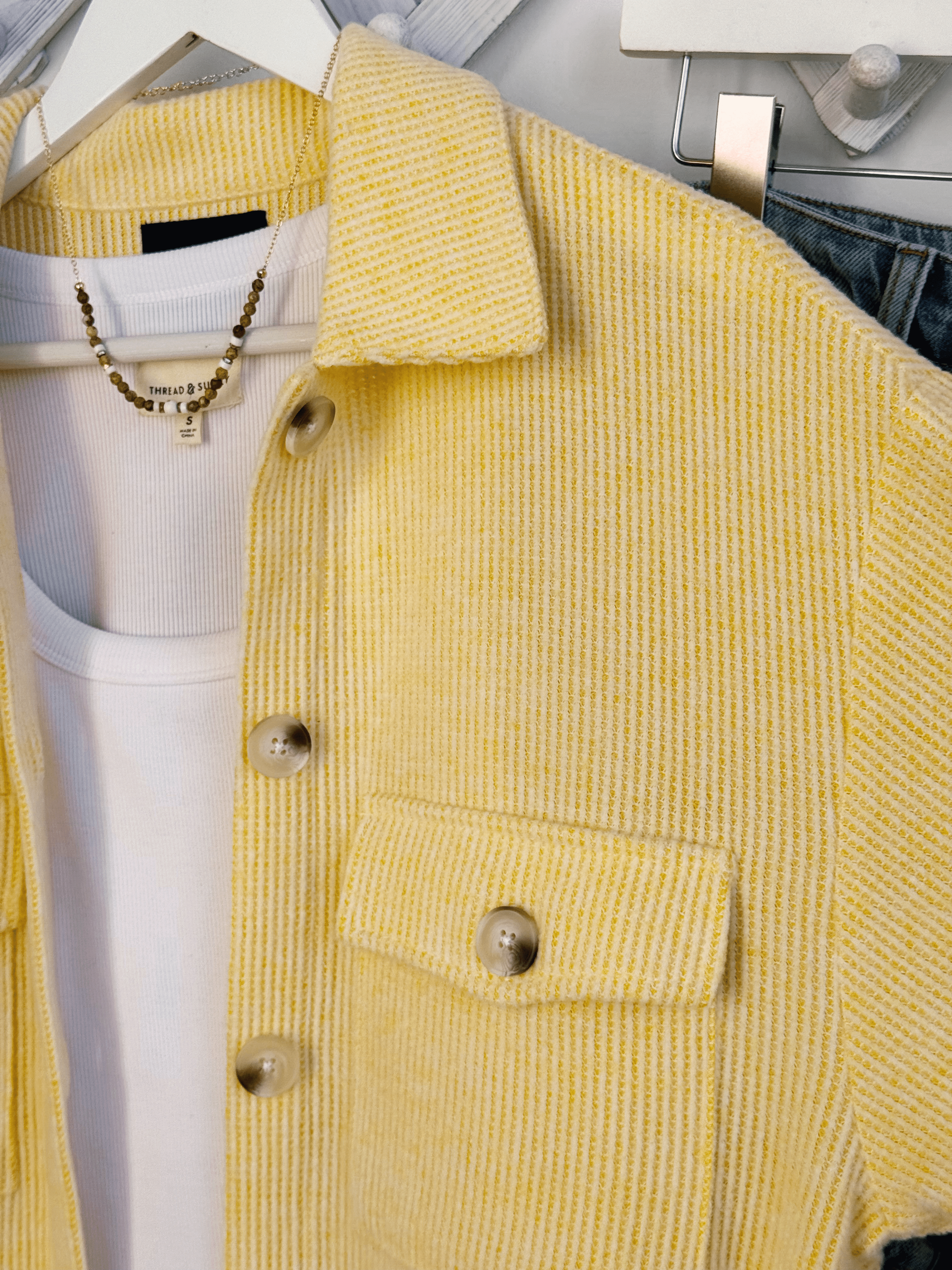 Chesapeake Shacket - YELLOW - willows clothing JACKET