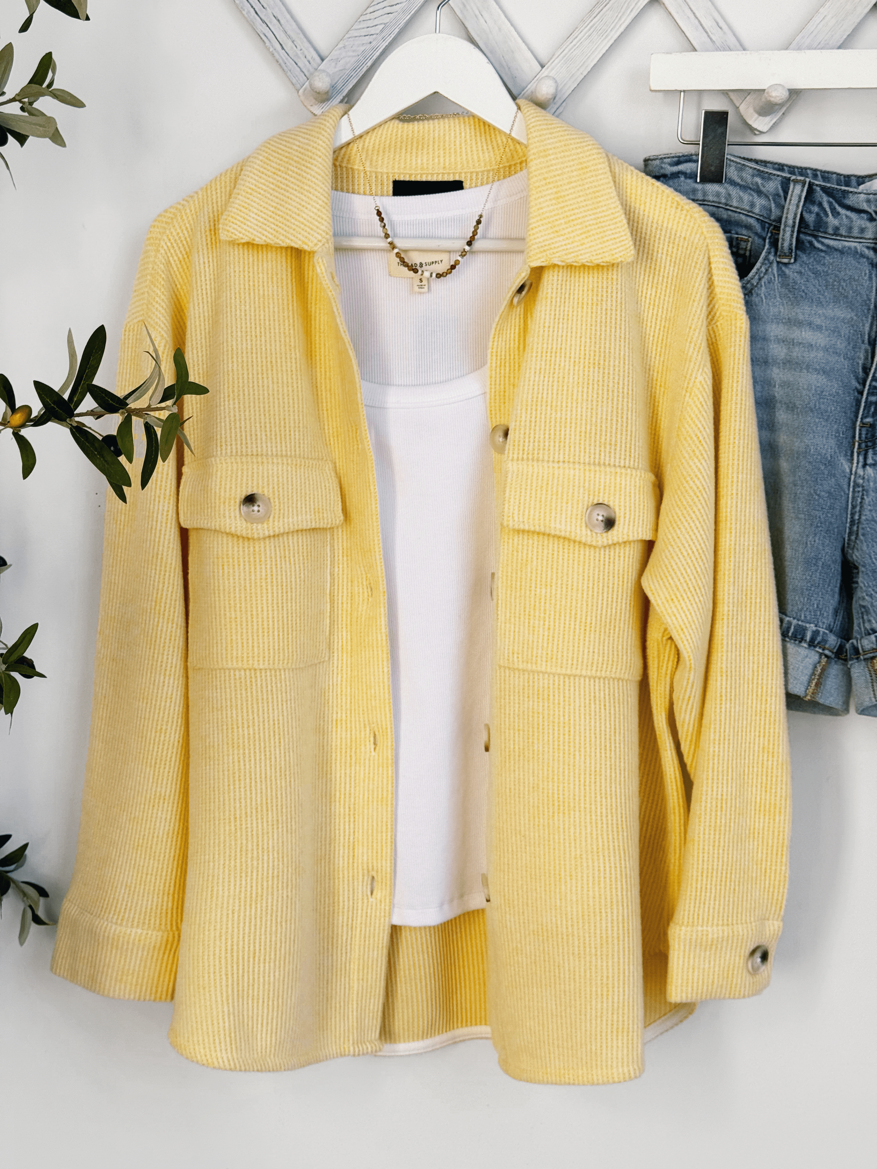 Chesapeake Shacket - YELLOW - willows clothing JACKET