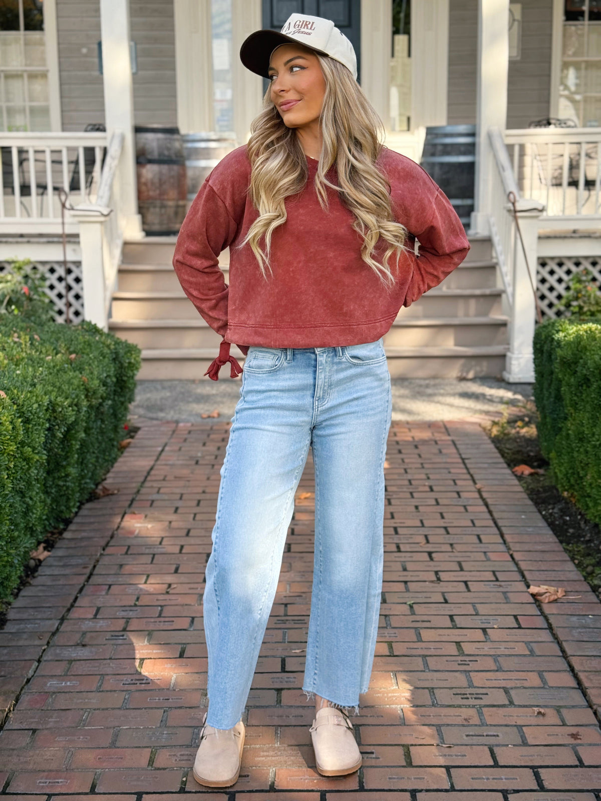 Chill Mode Sweatshirt - SMOKY MARSALA - willows clothing SWEATSHIRT