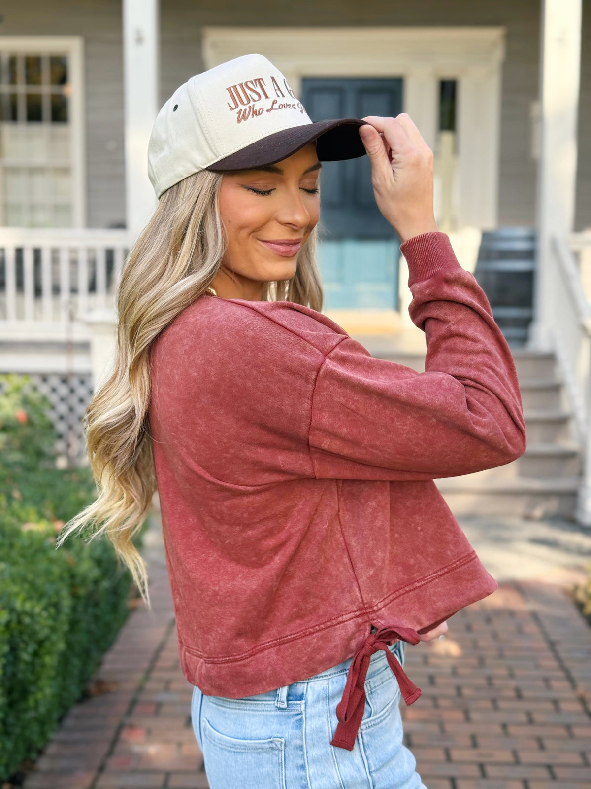 Chill Mode Sweatshirt - SMOKY MARSALA - willows clothing SWEATSHIRT