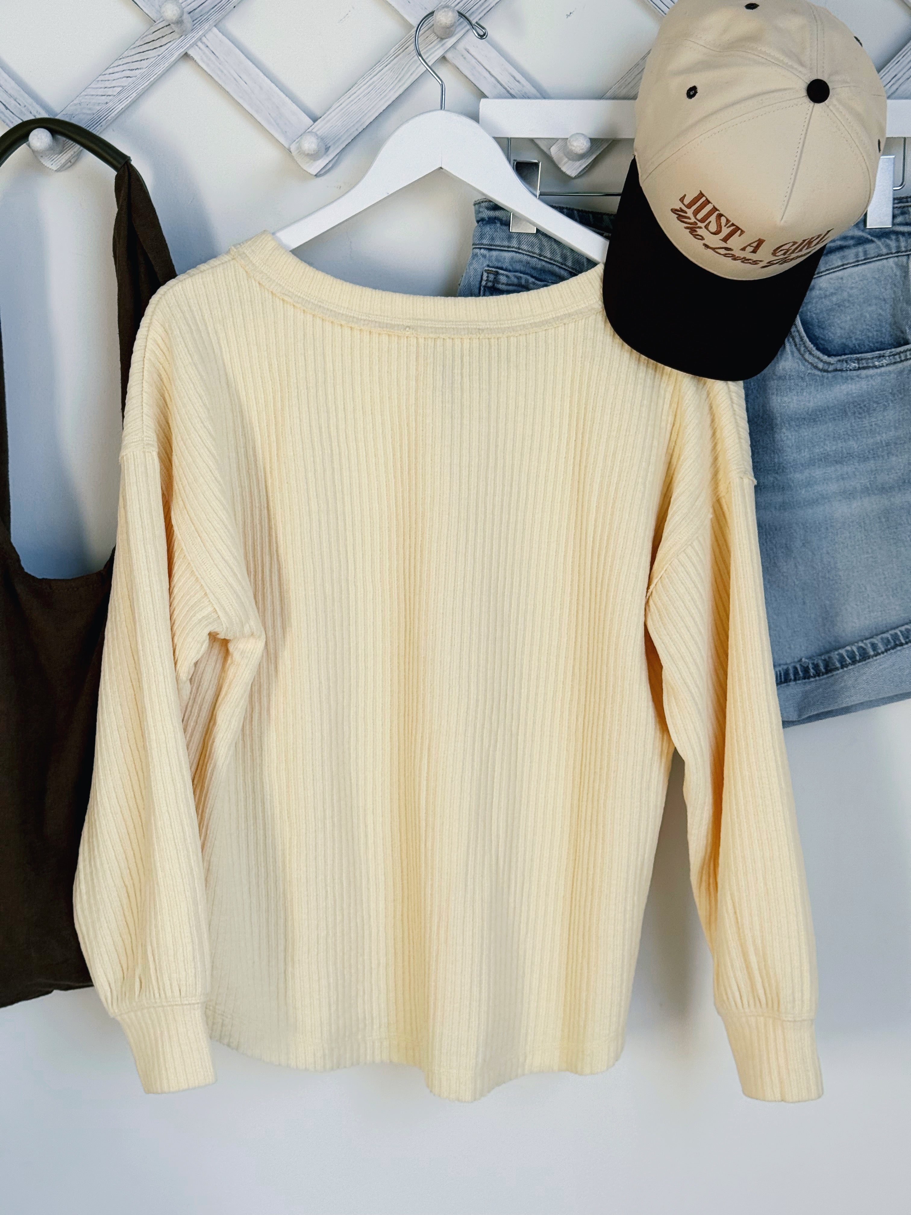 Cillian Top - BUTTER YELLOW - willows clothing L/S SHIRT