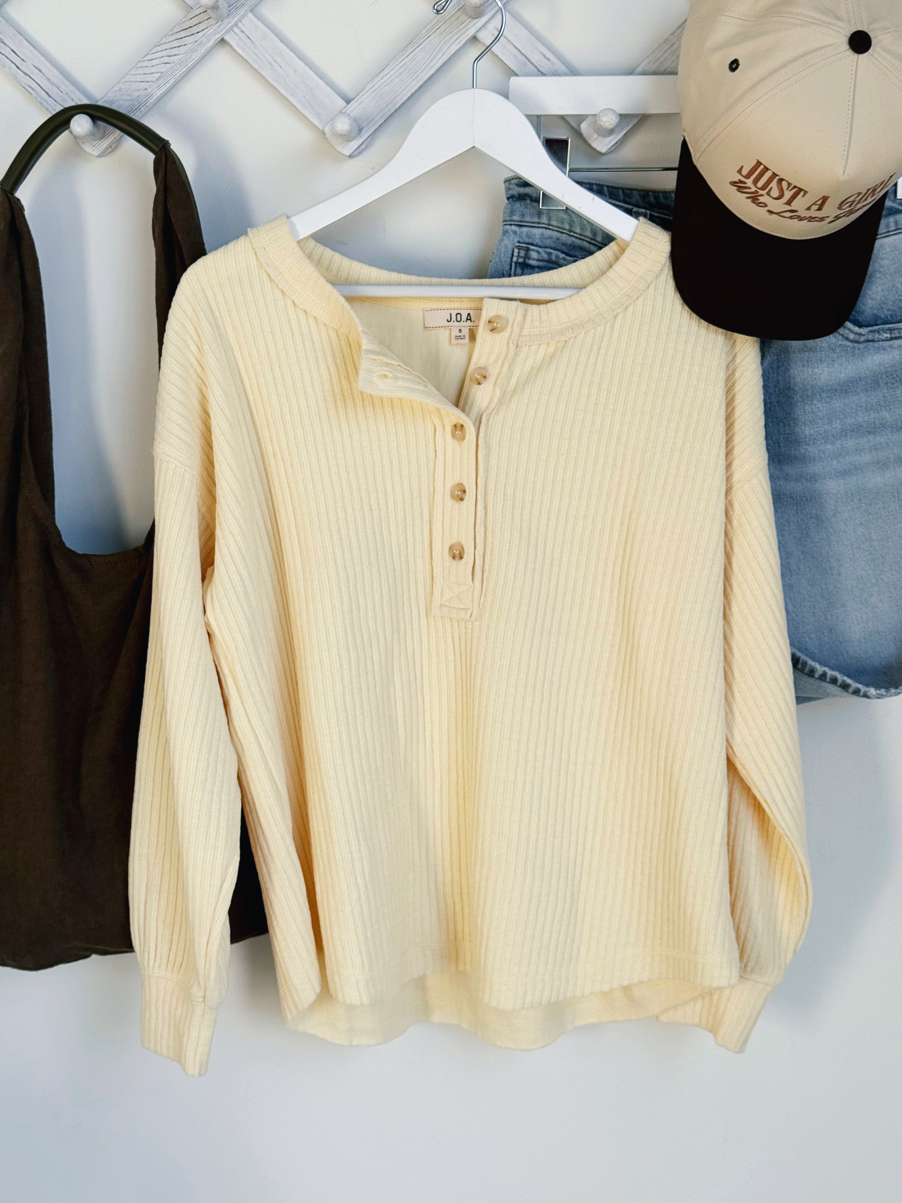 Cillian Top - BUTTER YELLOW - willows clothing L/S SHIRT