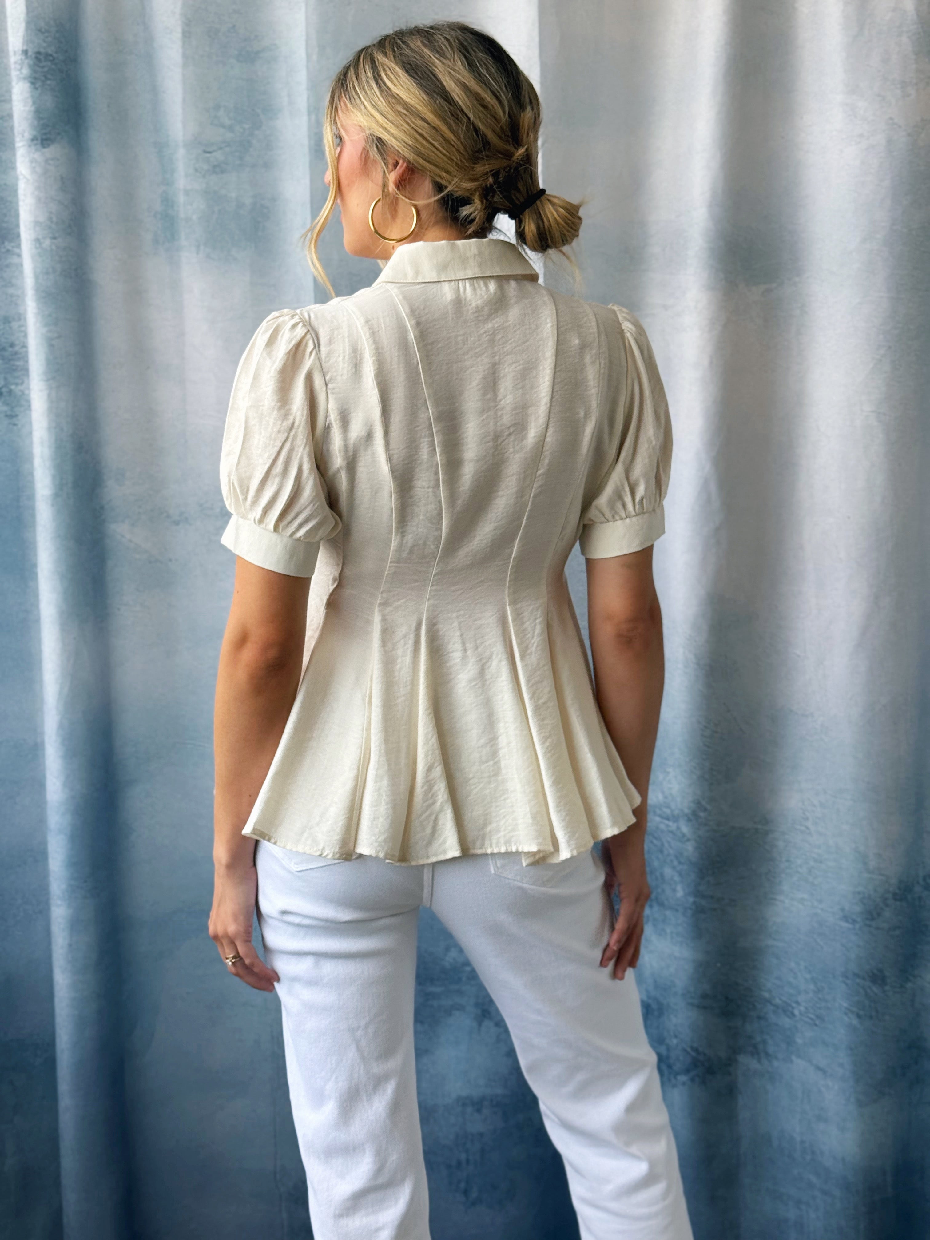 City Brunch Blouse - PEARLED IVORY - willows clothing BLOUSE
