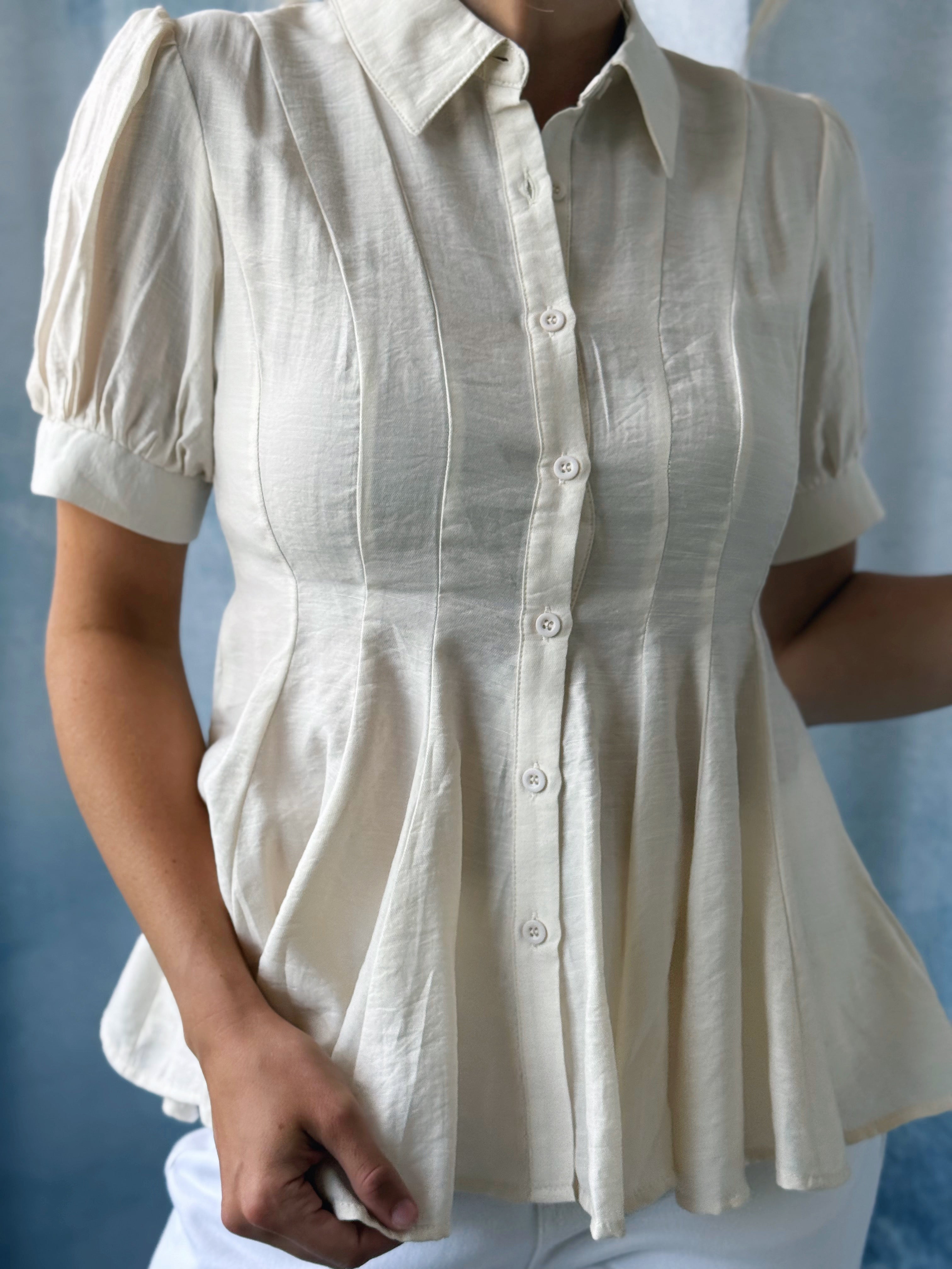 City Brunch Blouse - PEARLED IVORY - willows clothing BLOUSE