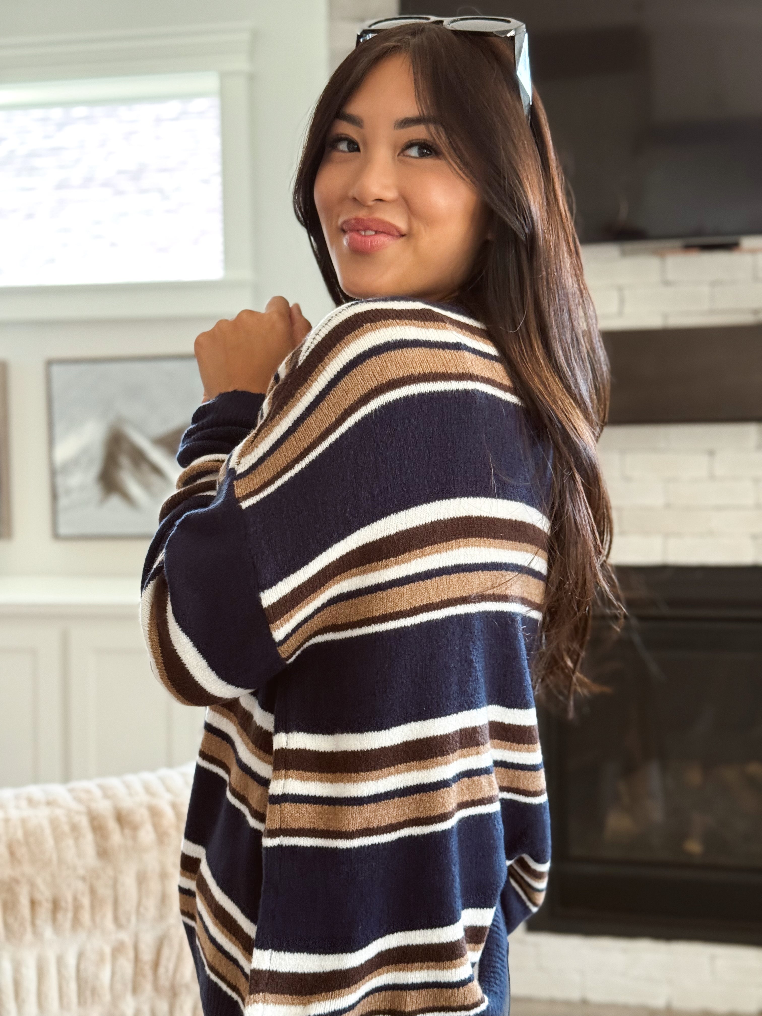 Clarke Sweater - NAVY - willows clothing SWEATER