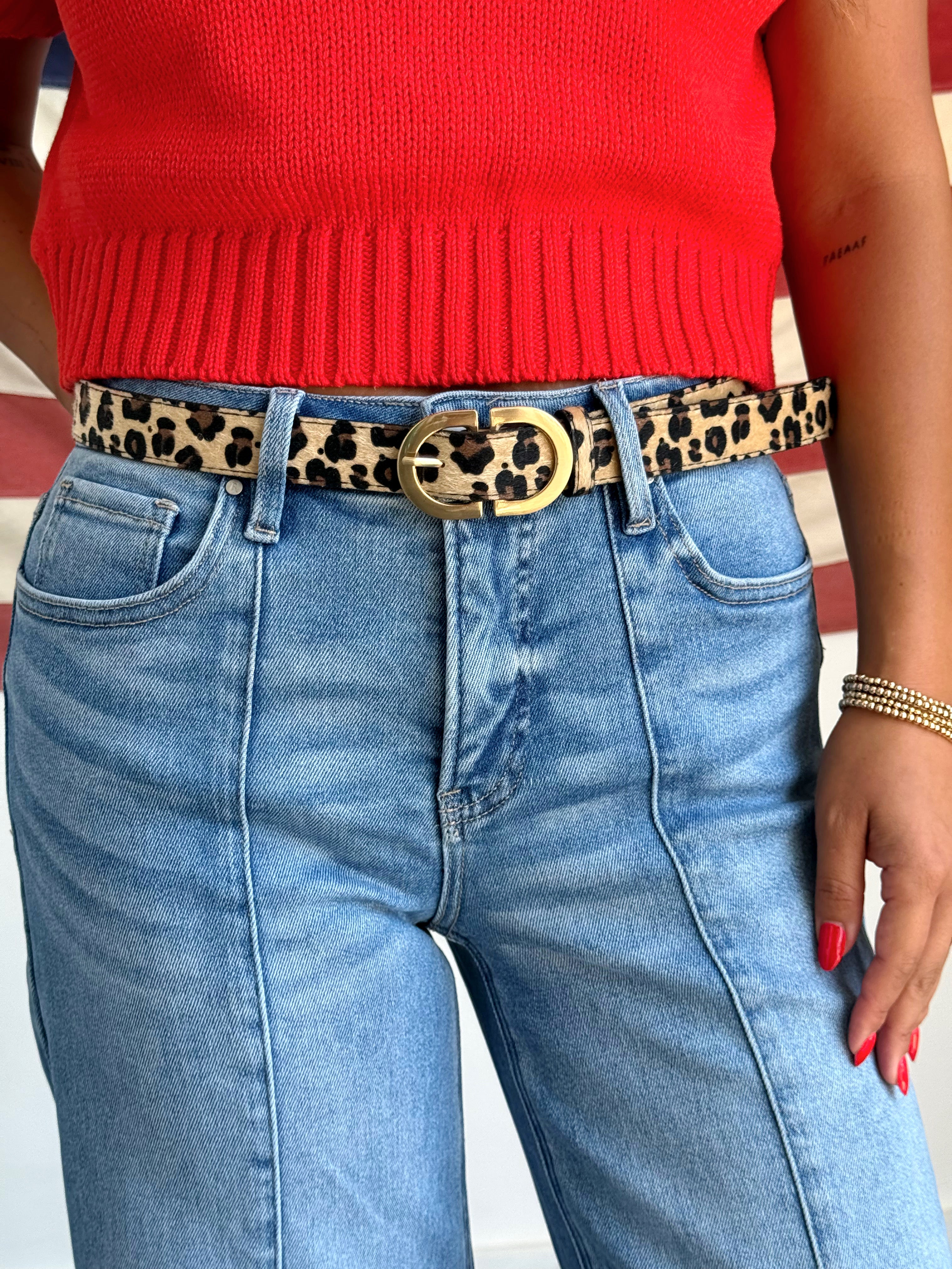 Classic Chic Belt - LEOPARD - willows clothing Belts