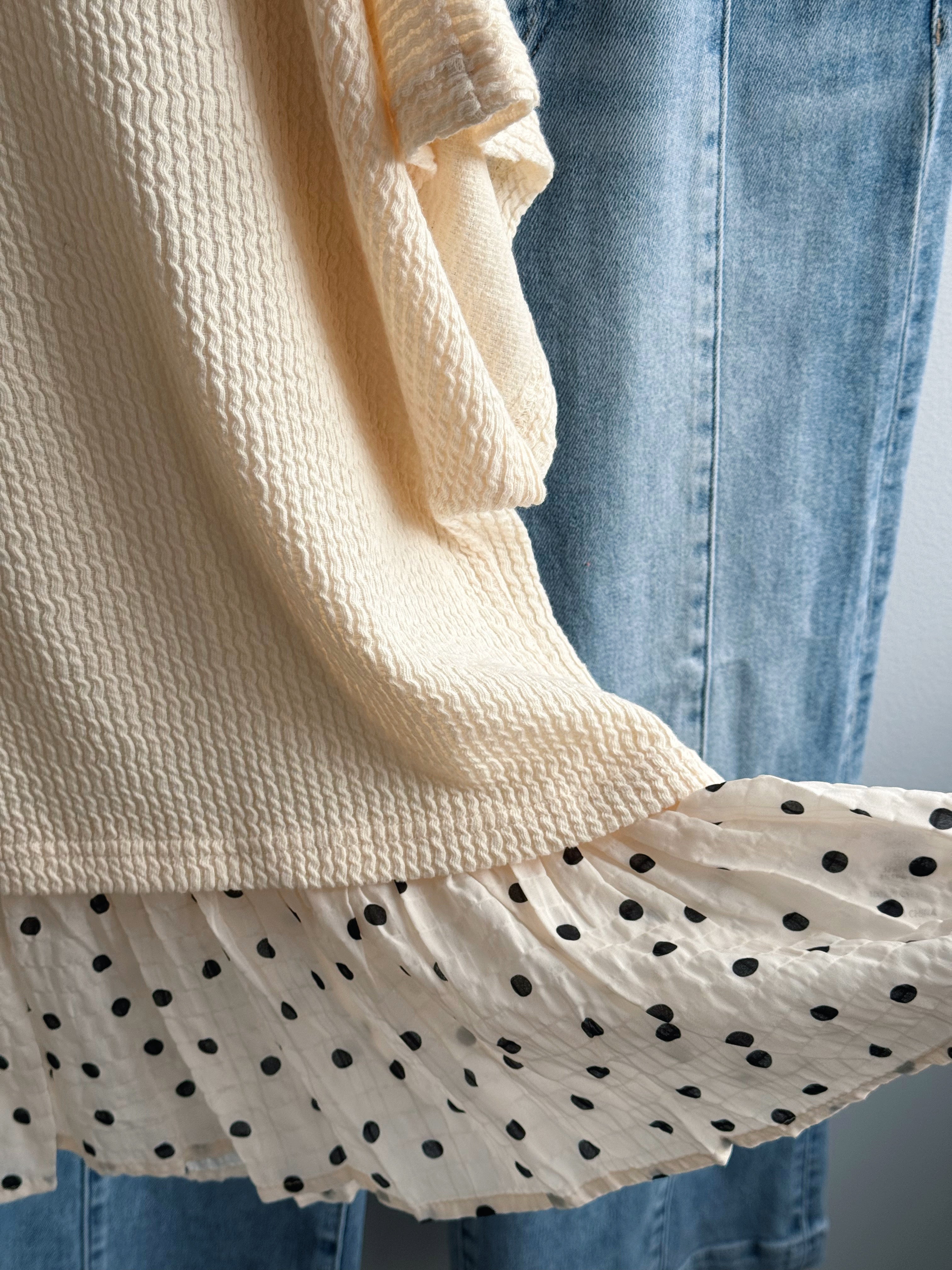Claudette Top - CREAM - willows clothing S/S SHIRT