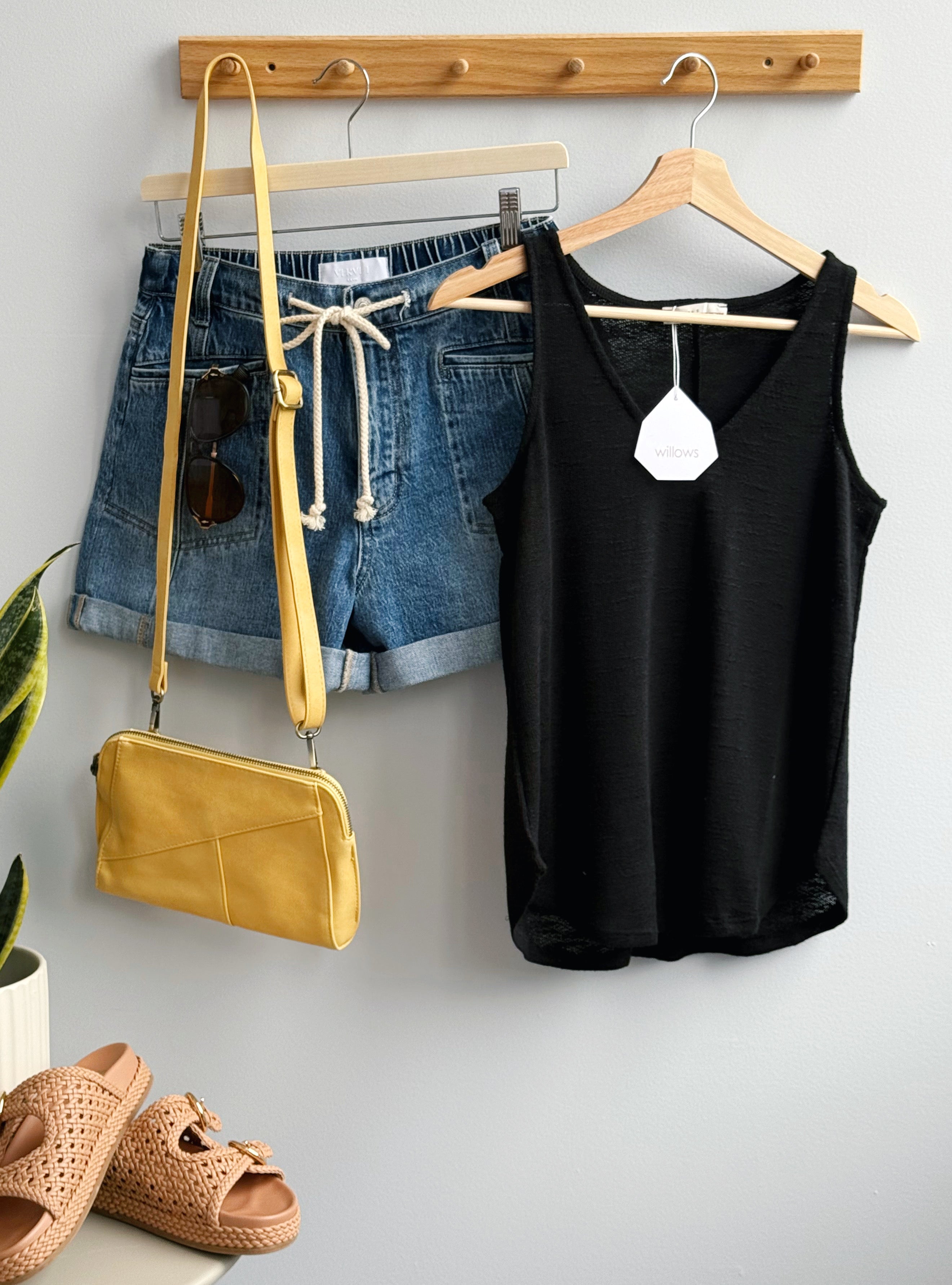 Claudia Tank - BLACK - willows clothing TANKS