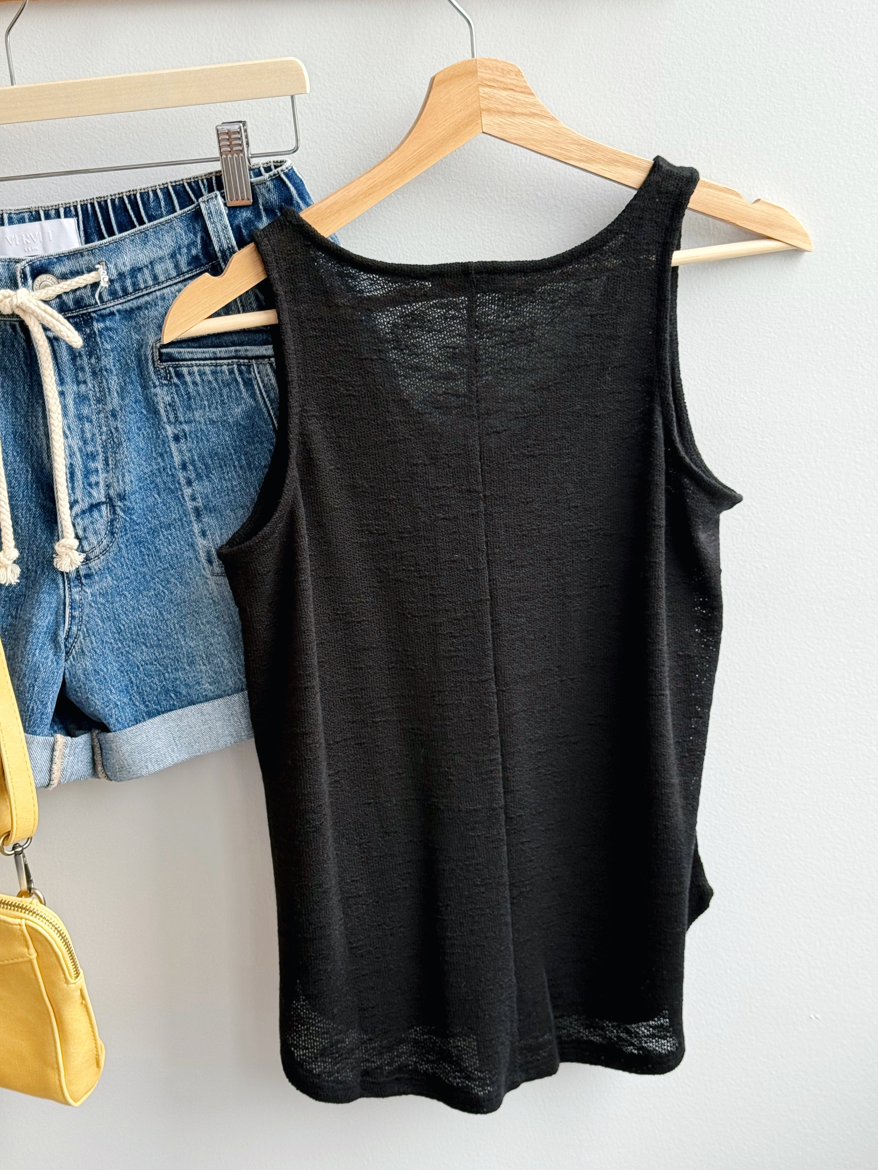 Claudia Tank - BLACK - willows clothing TANKS