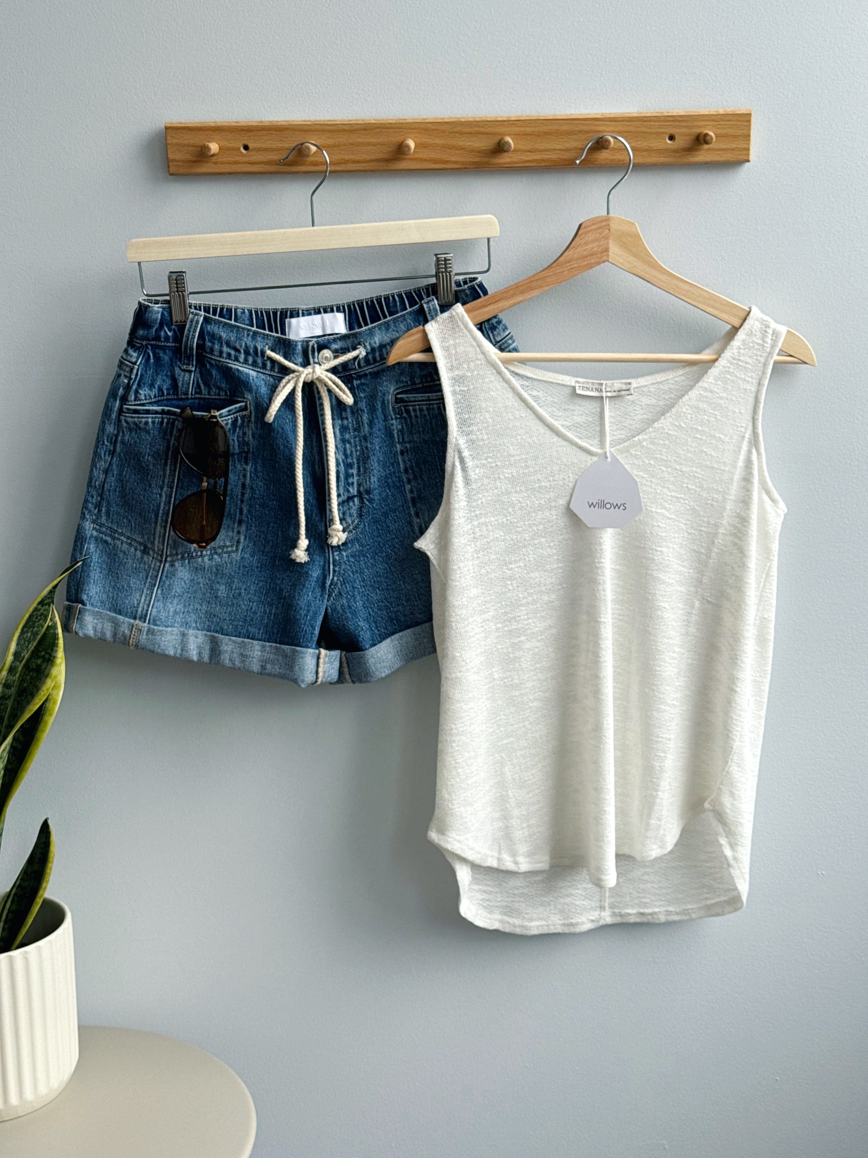 Claudia Tank - IVORY - willows clothing TANKS
