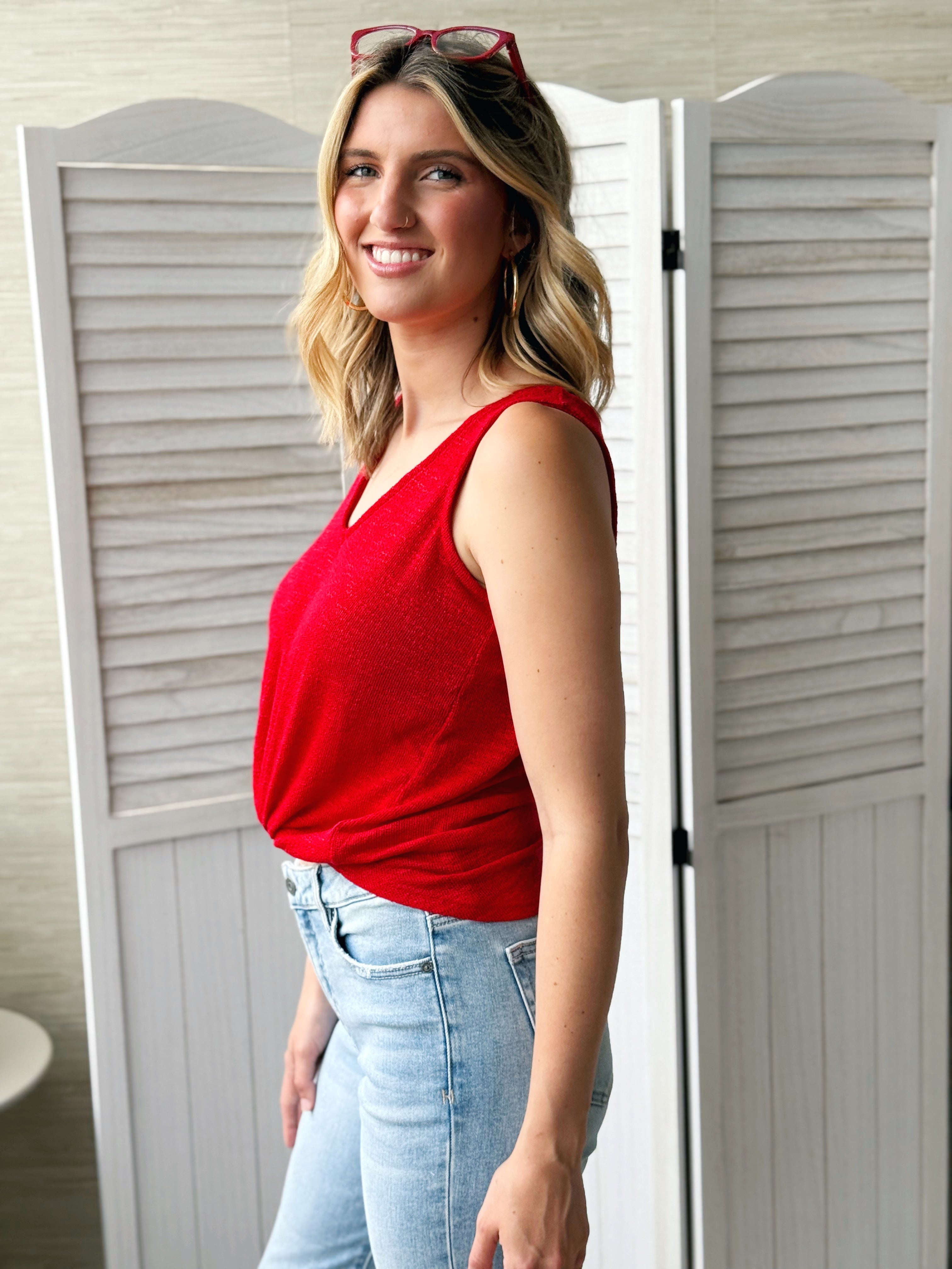 Claudia Tank - RUBY - willows clothing TANKS