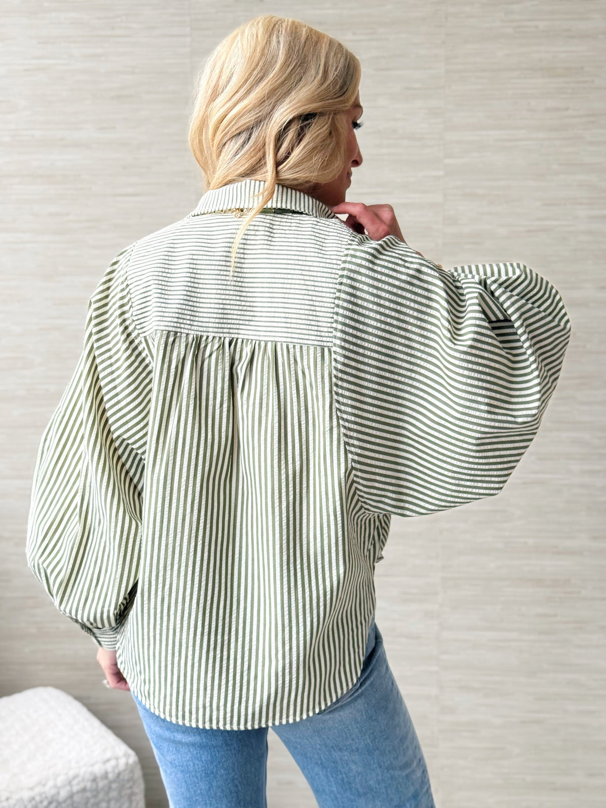 Coffee & Croissants Shirt - OLIVE - willows clothing L/S SHIRT