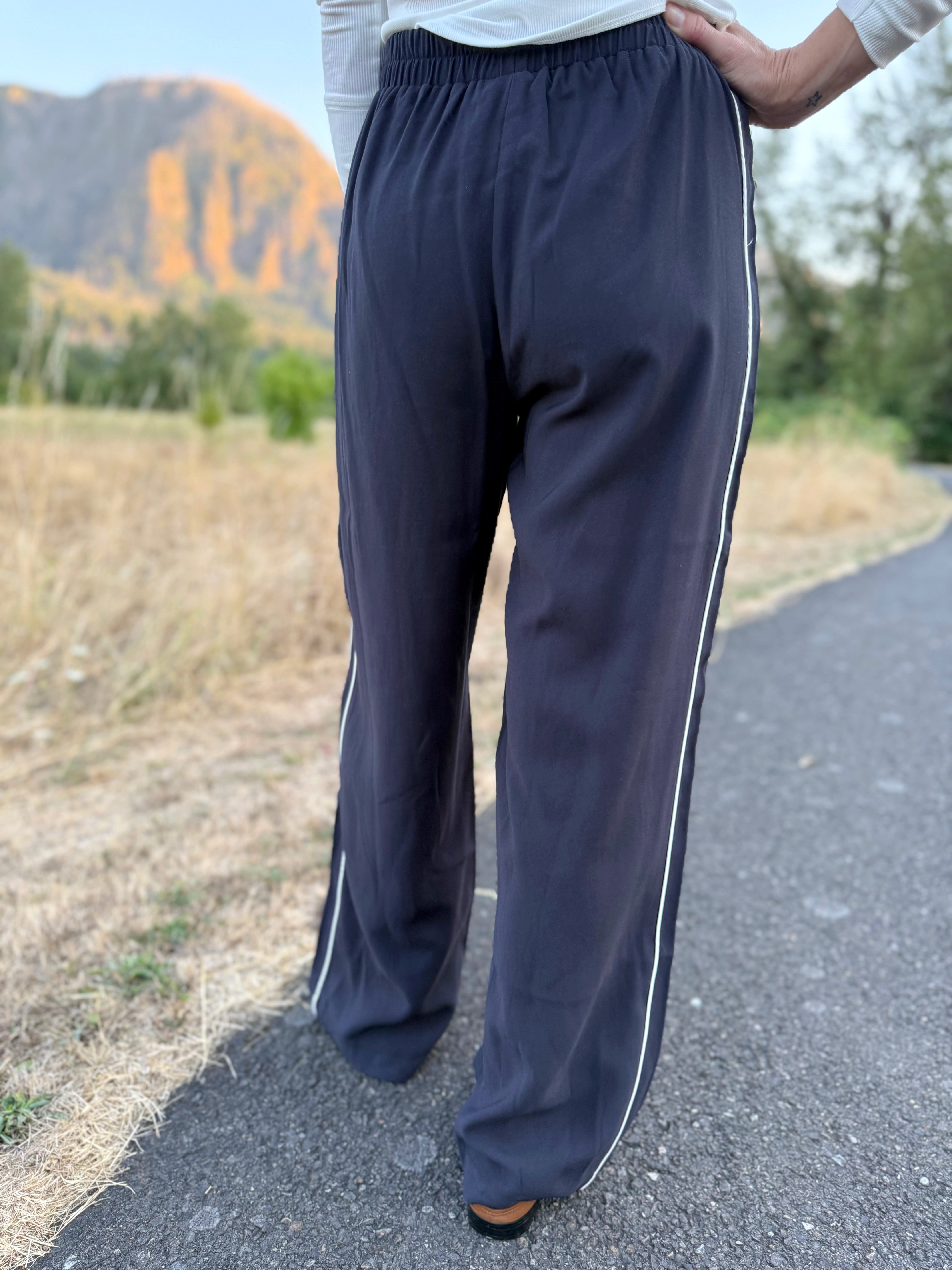 Coffee Run Pants - NAVY - willows clothing PANTS