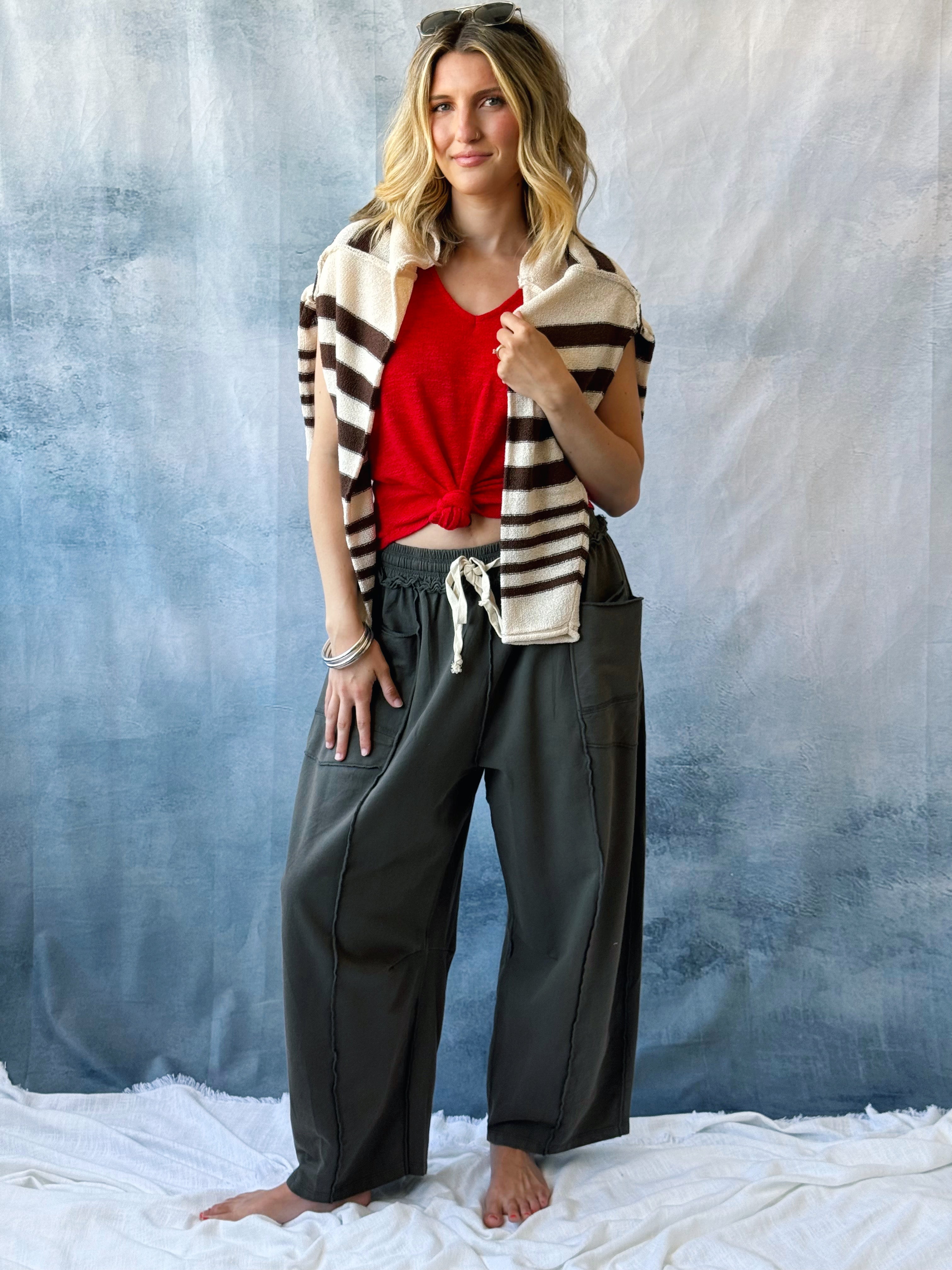 Colleen Sweatpants - WASHED CHARCOAL - willows clothing Sweatpants