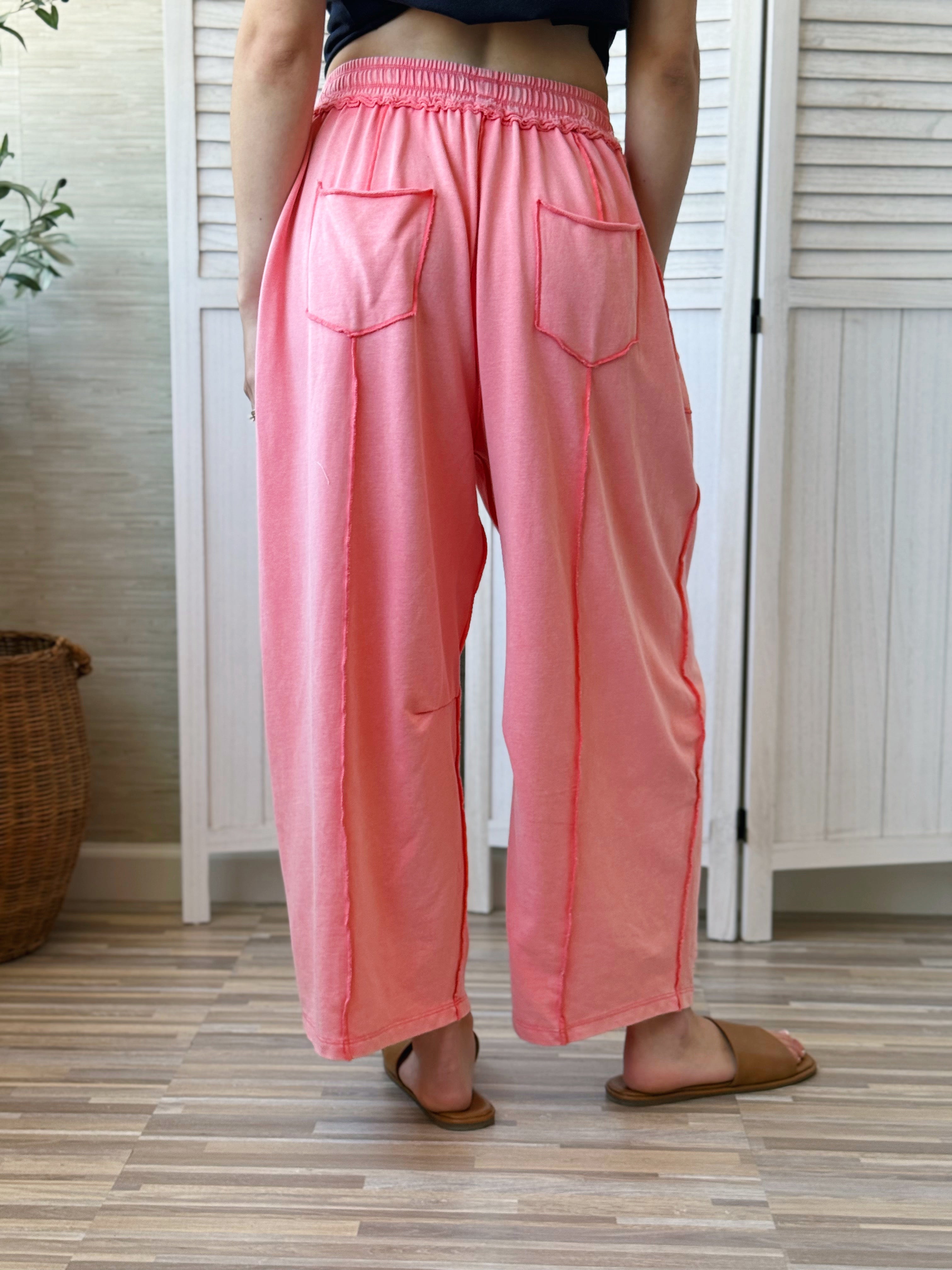 Colleen Sweatpants - WASHED CORAL - willows clothing Sweatpants