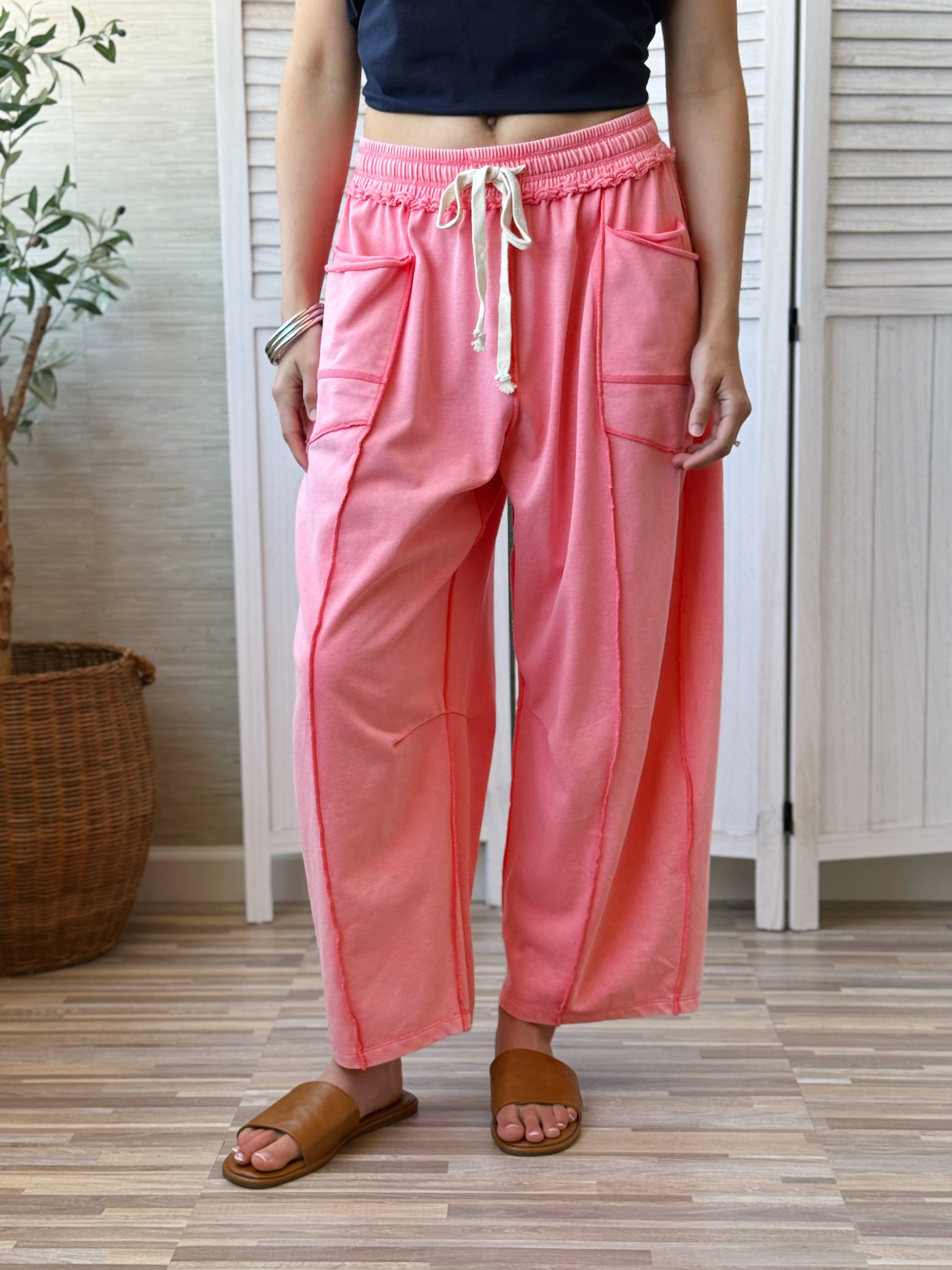Colleen Sweatpants - WASHED CORAL - willows clothing Sweatpants