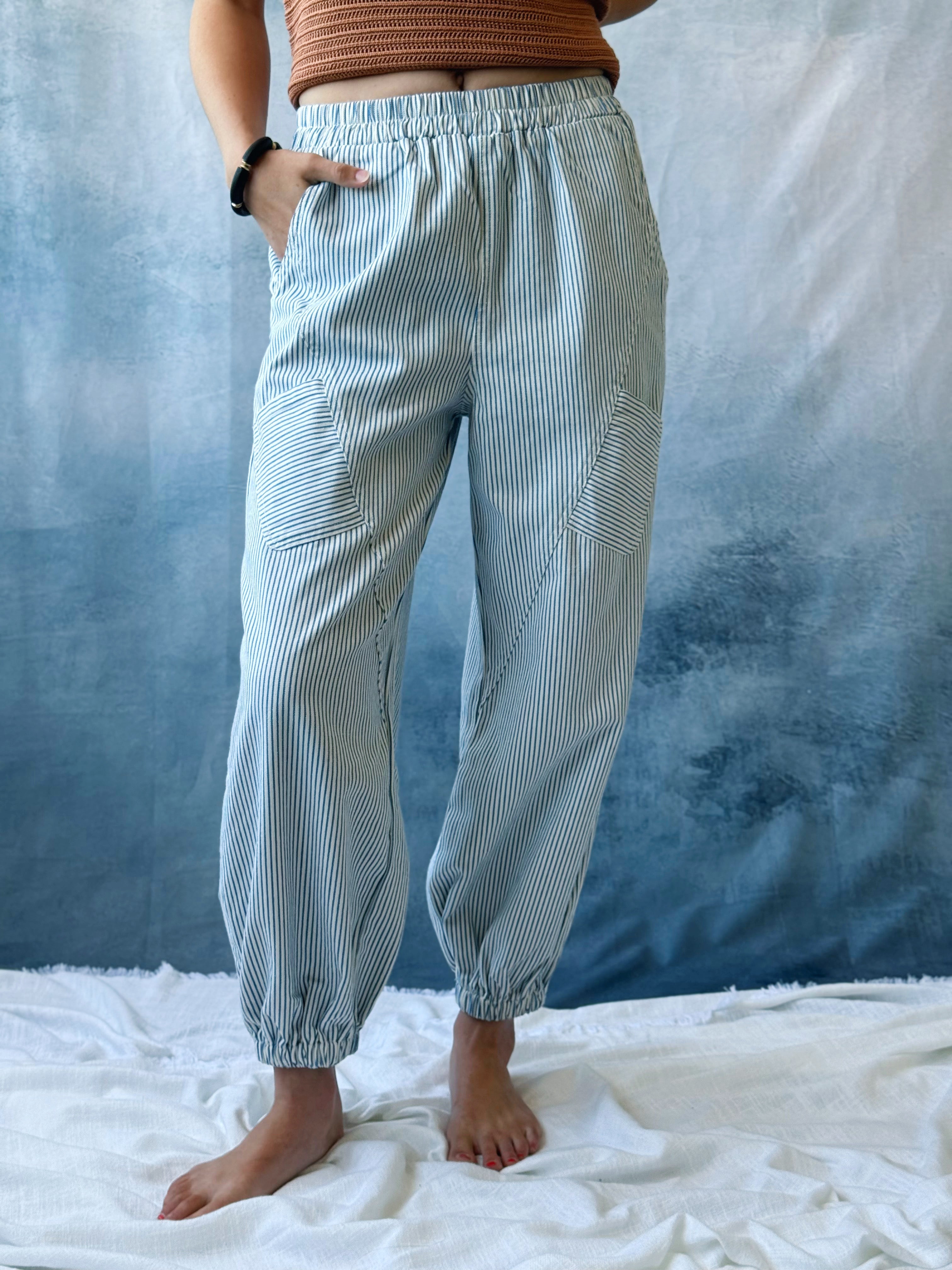 Coney Island Pants - BLUE - willows clothing PANTS