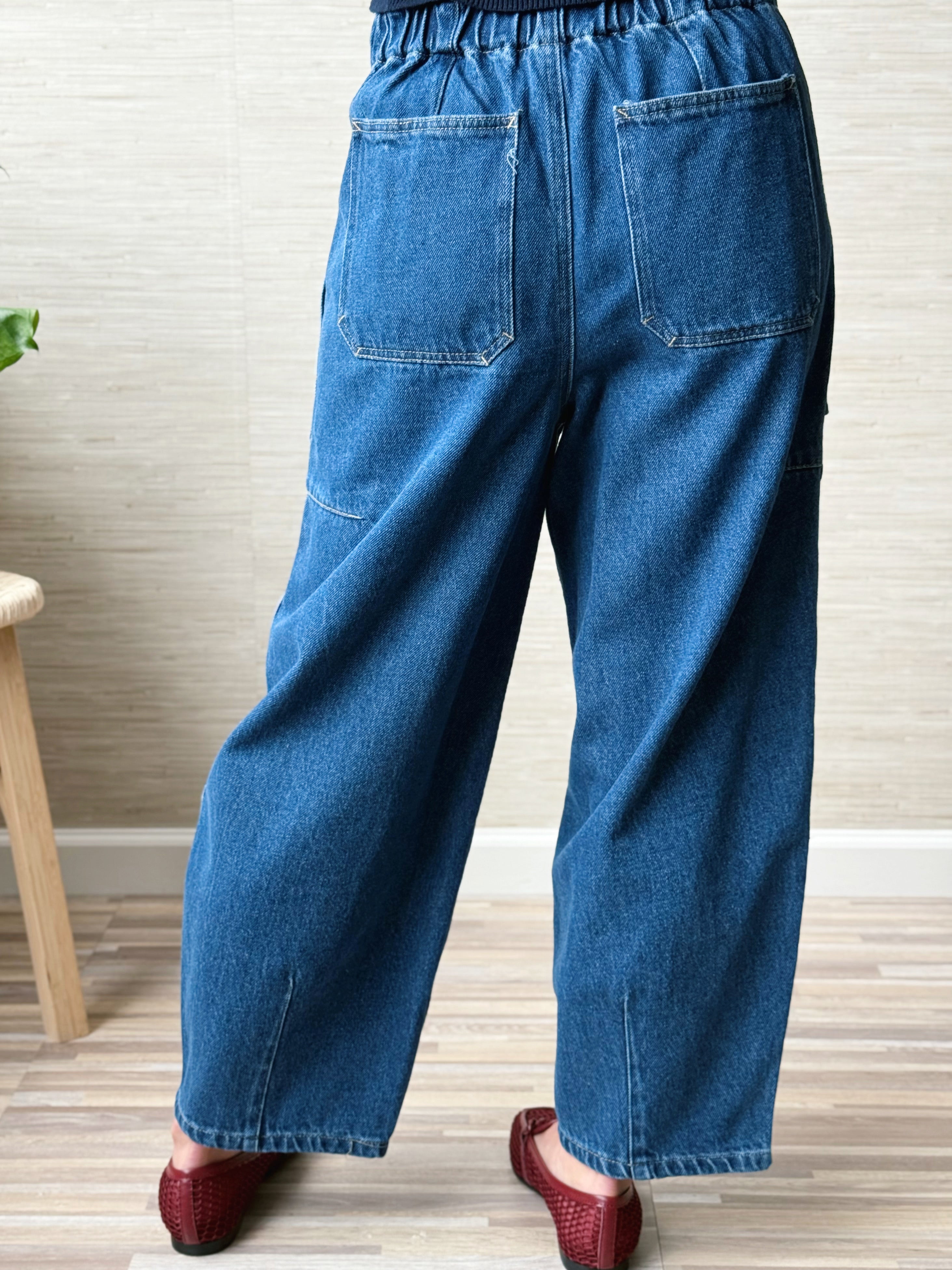 Conway Jean - BLUE - willows clothing BARREL JEAN
