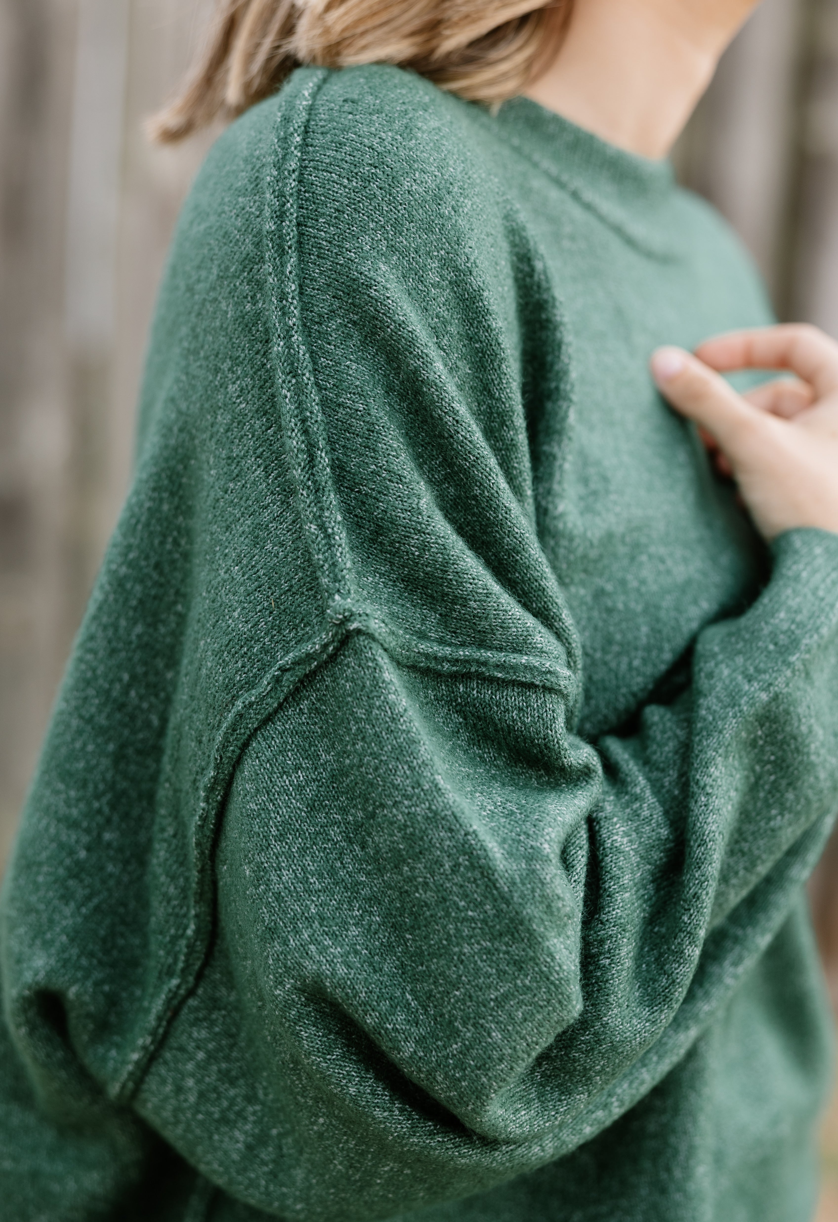 Cosette Sweater - DARK GREEN - willows clothing SWEATER