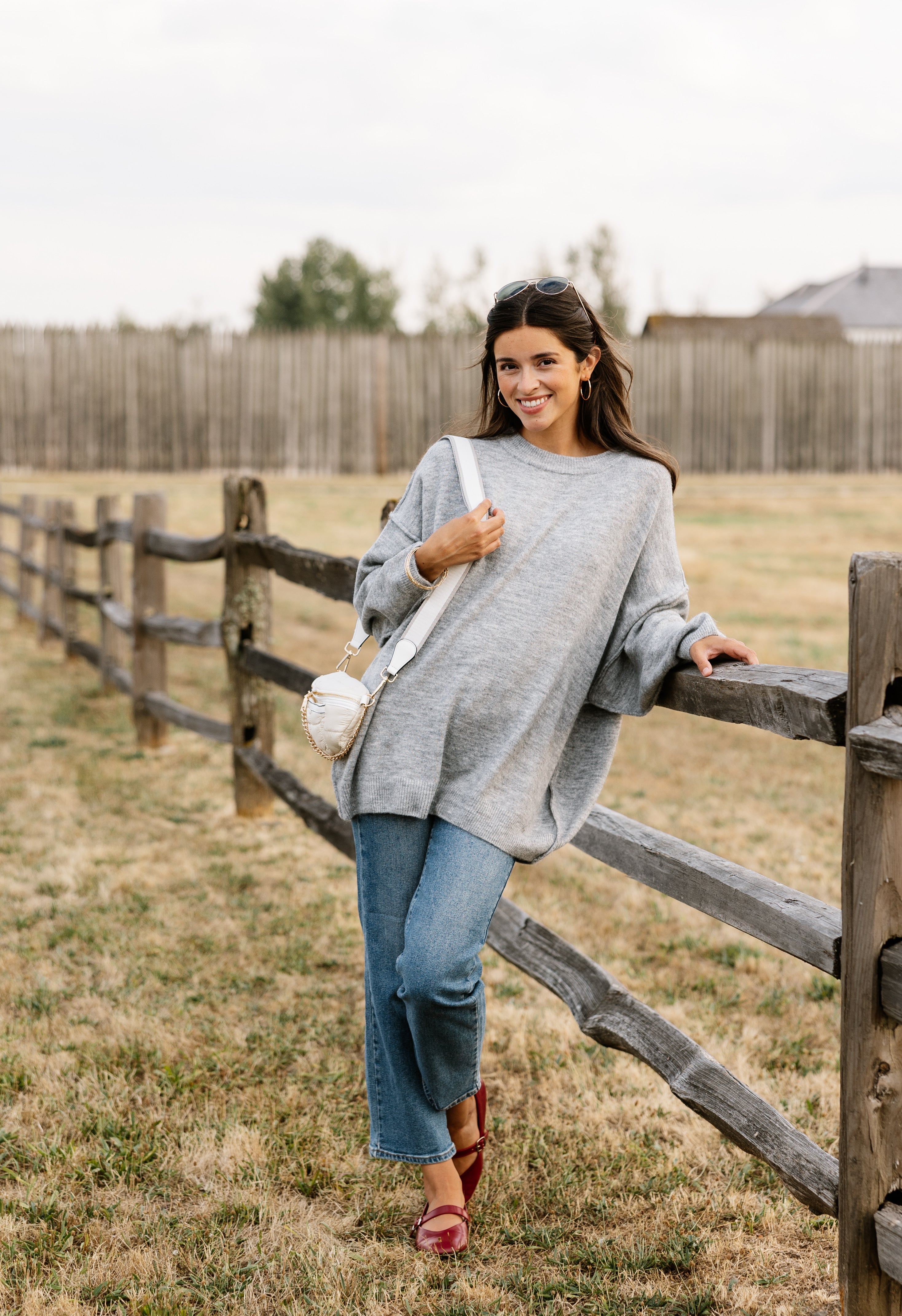 Cosette Sweater - HEATHER GREY - willows clothing SWEATER