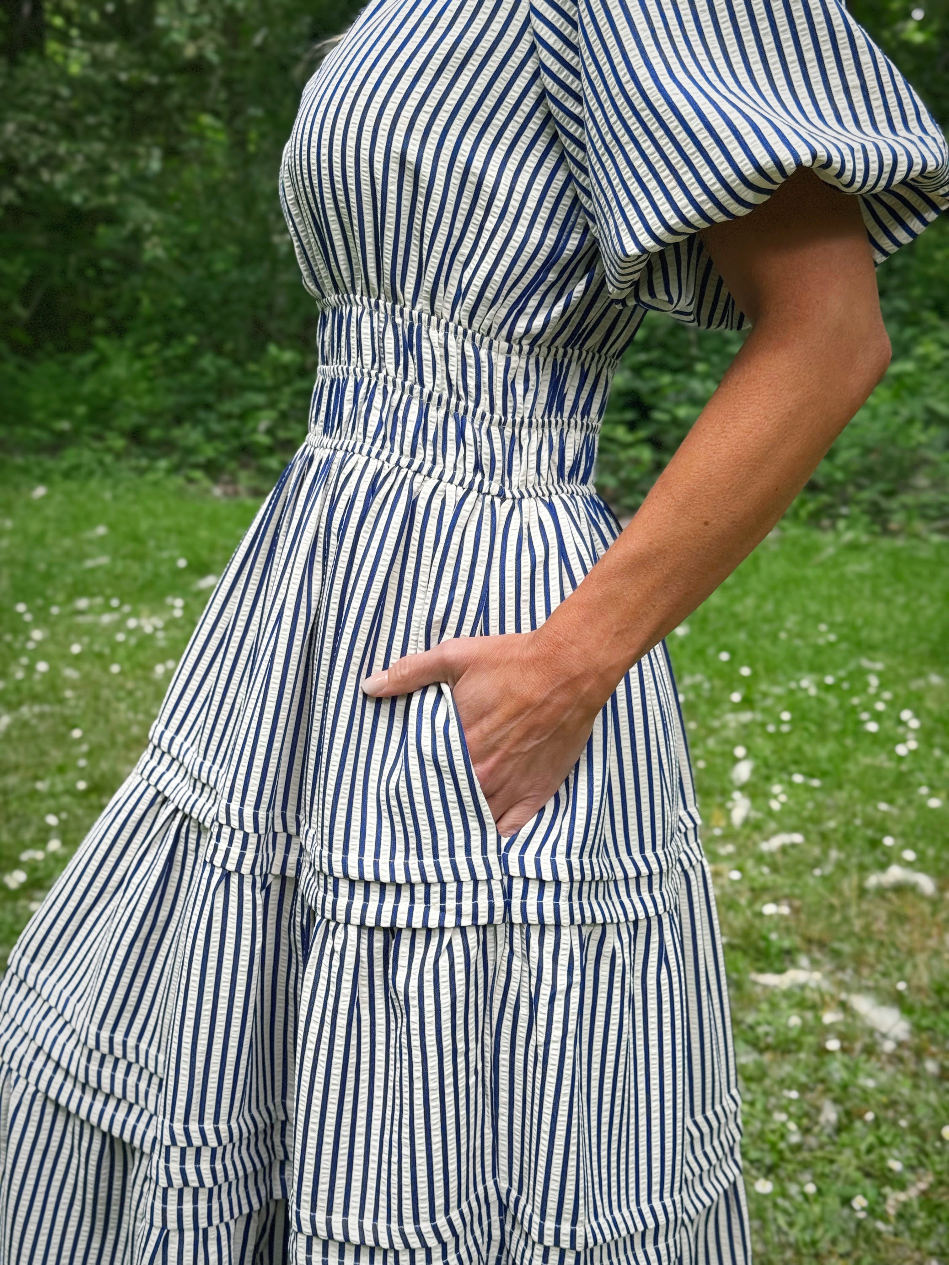 Countryside Dress - NAVY - willows clothing MIDI DRESS