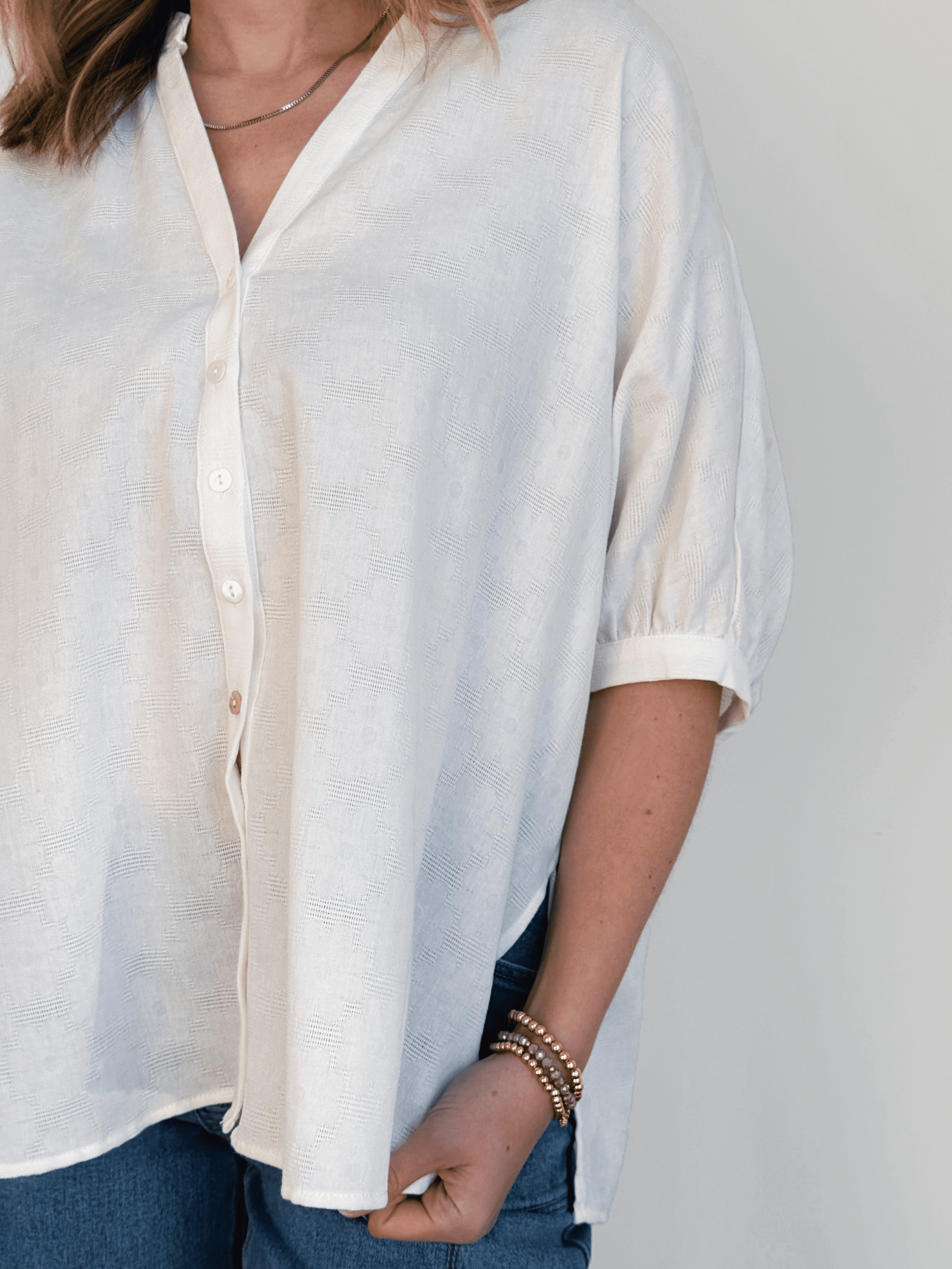 Daisy Blouse - OFF WHITE - willows clothing BLOUSE