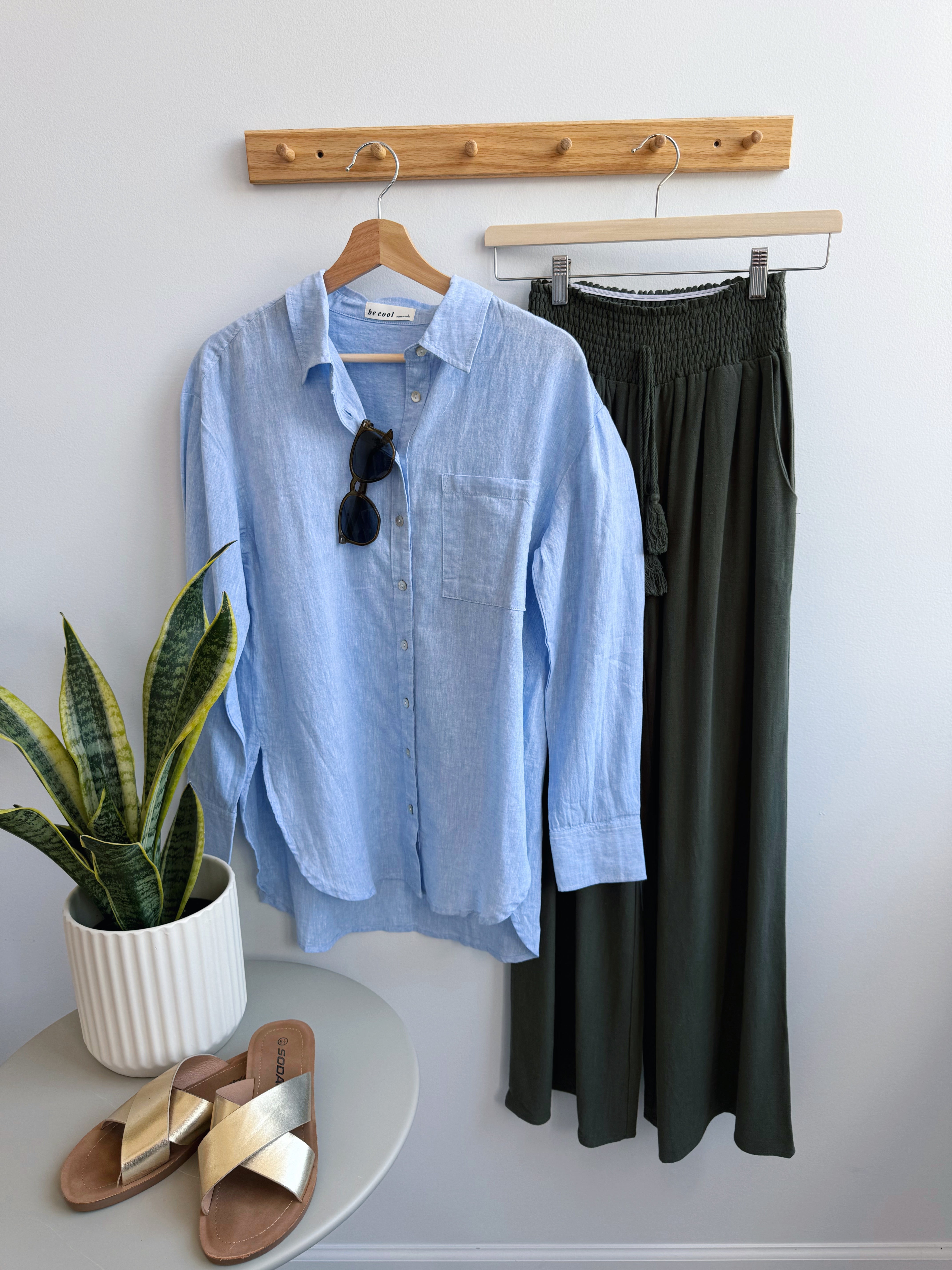 Davia Shirt - CHAMBRAY - willows clothing L/S SHIRT