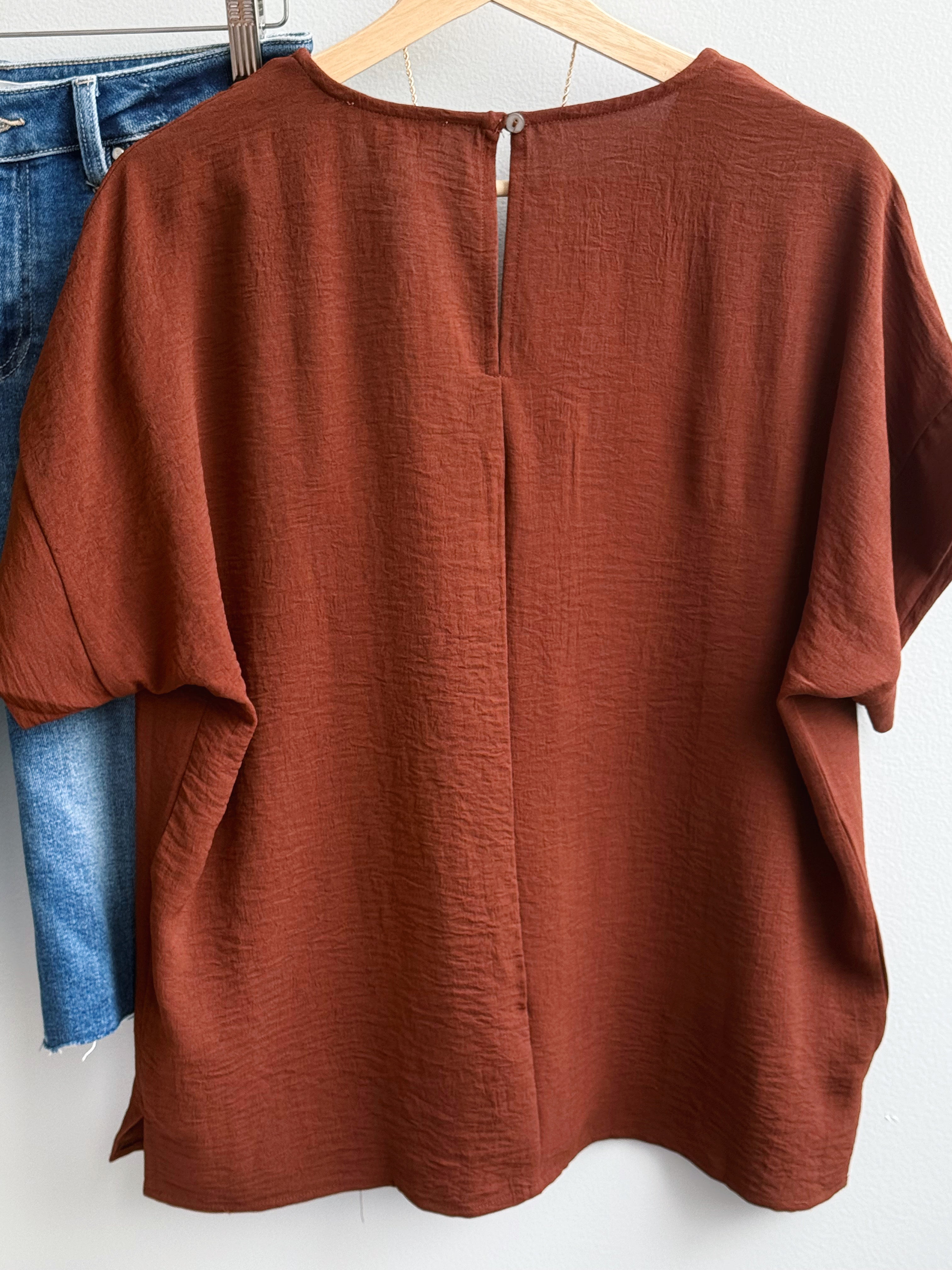 Dawn Blouse - BROWN - willows clothing S/S SHIRT