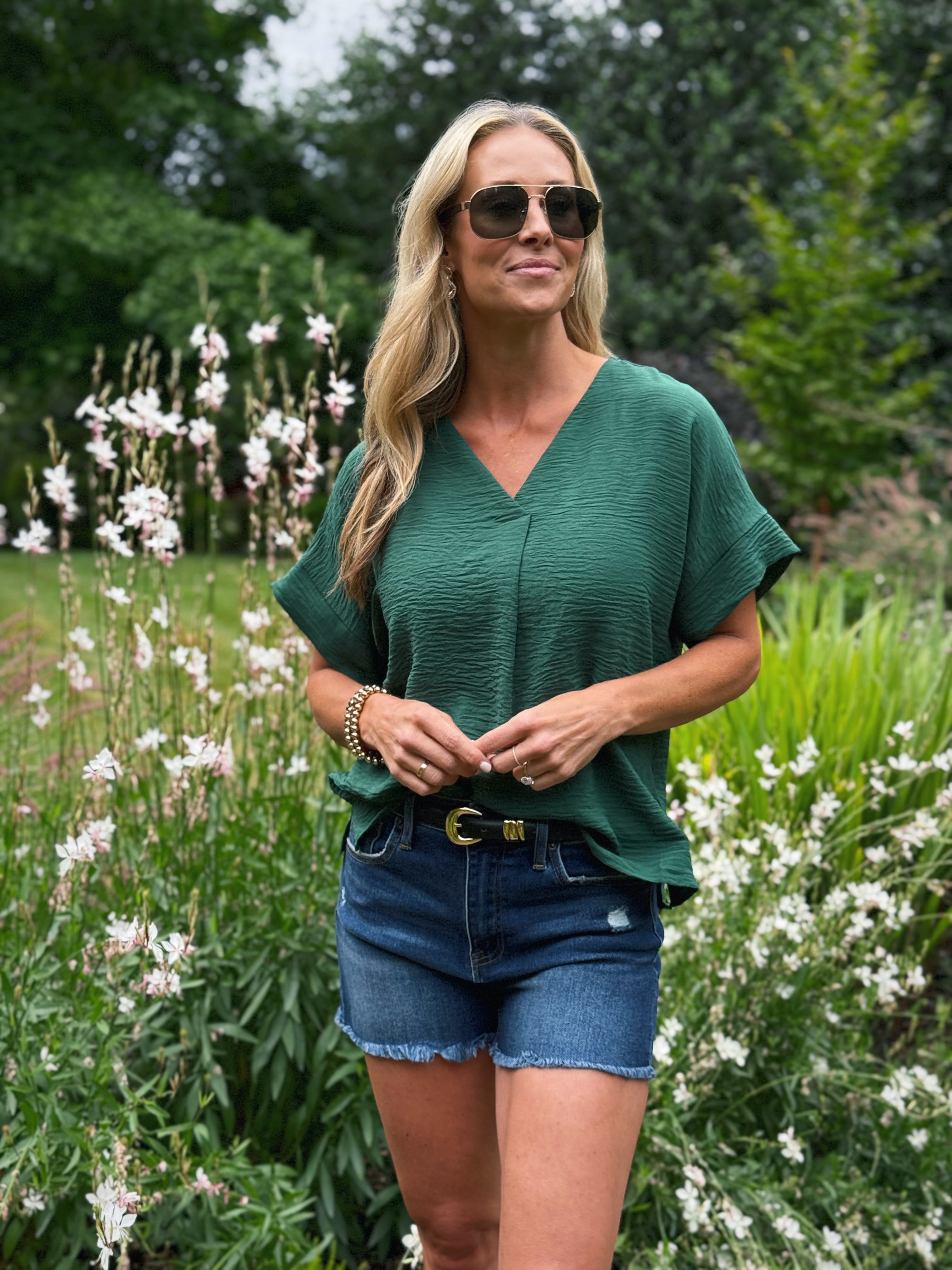 Dawn Blouse - SEA GREEN - willows clothing S/S SHIRT