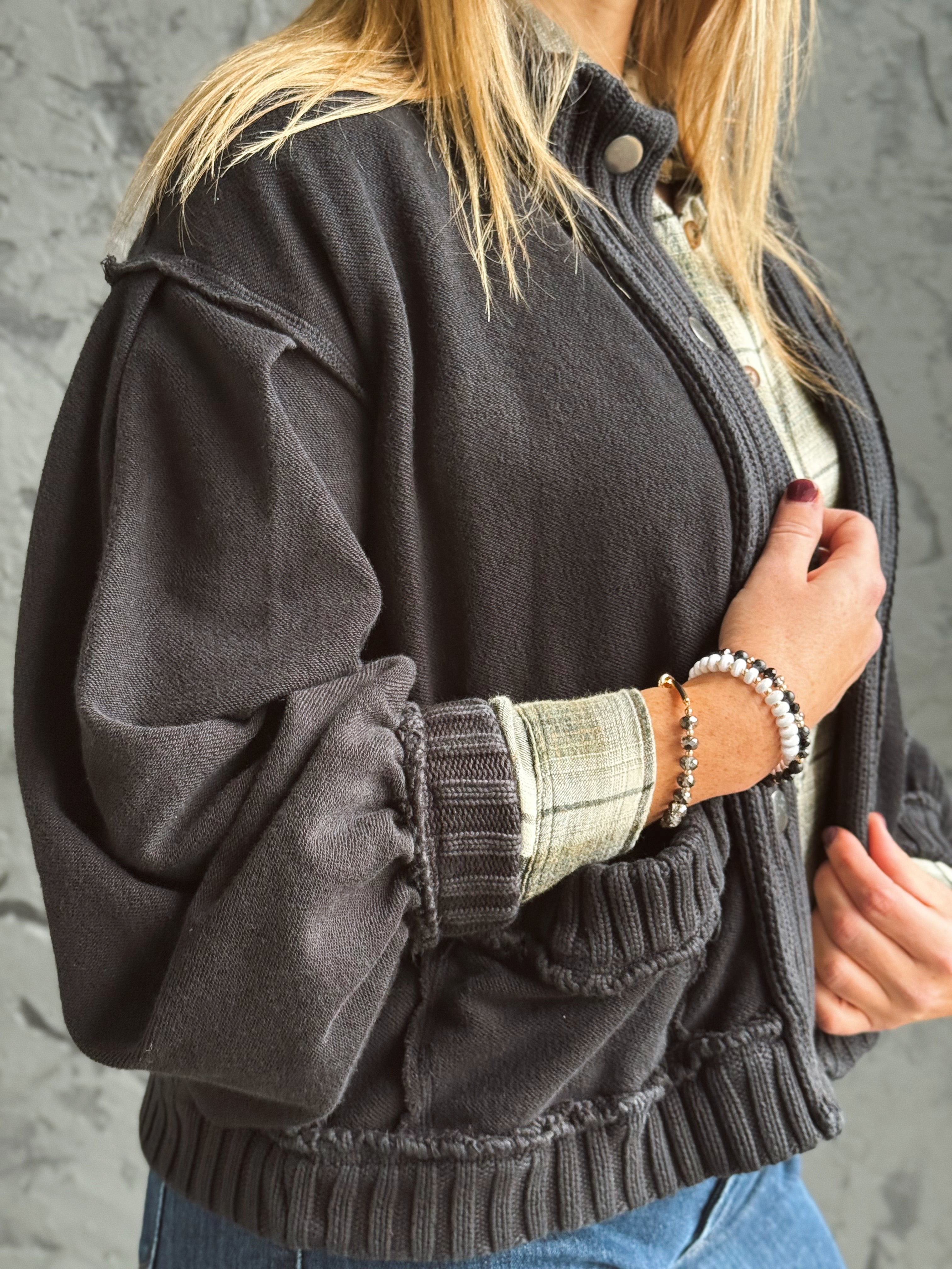 Daydream Cardigan - BLACK - willows clothing JACKET