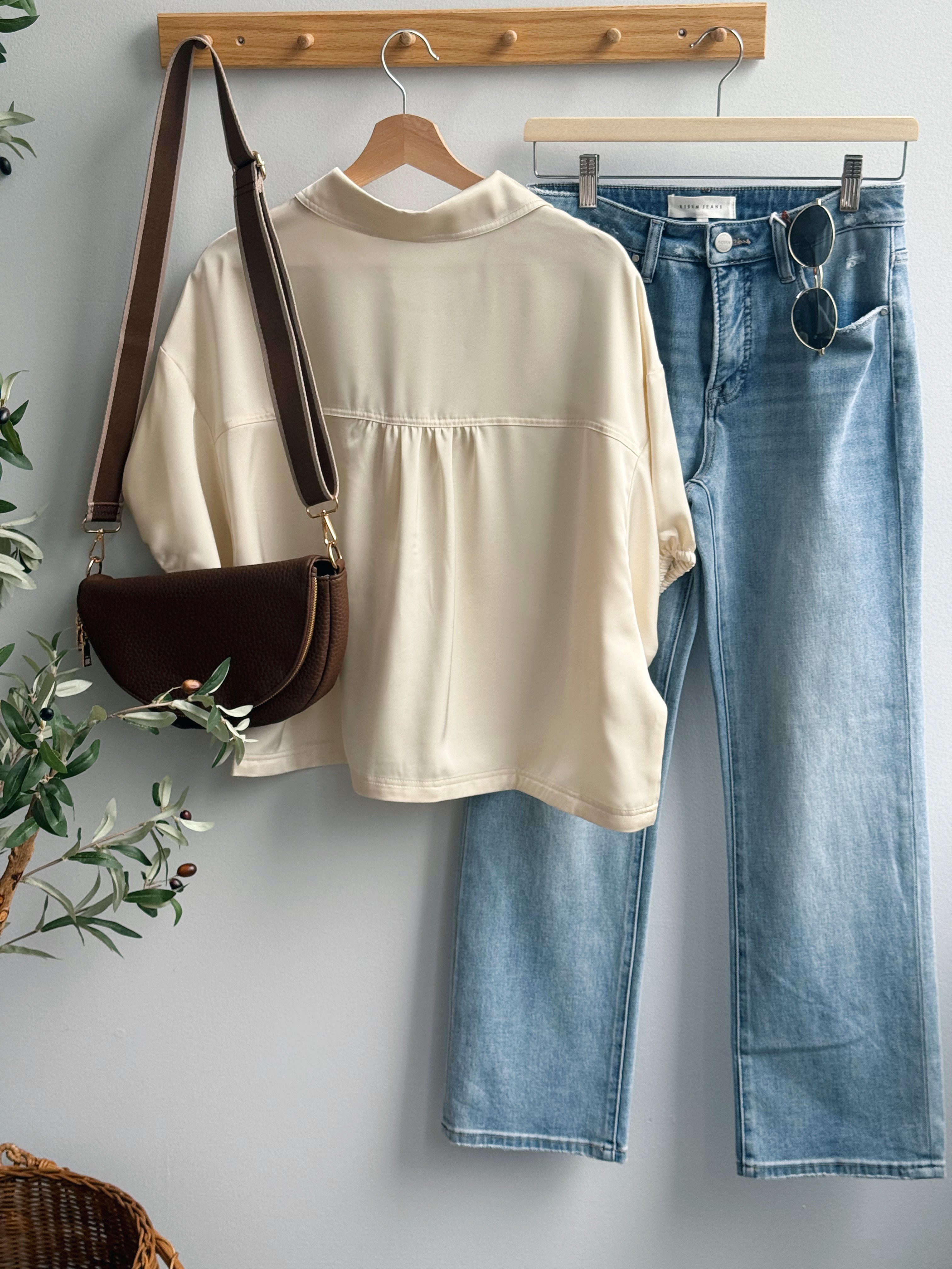 Delicate Grace Blouse - ECRU - willows clothing BLOUSE