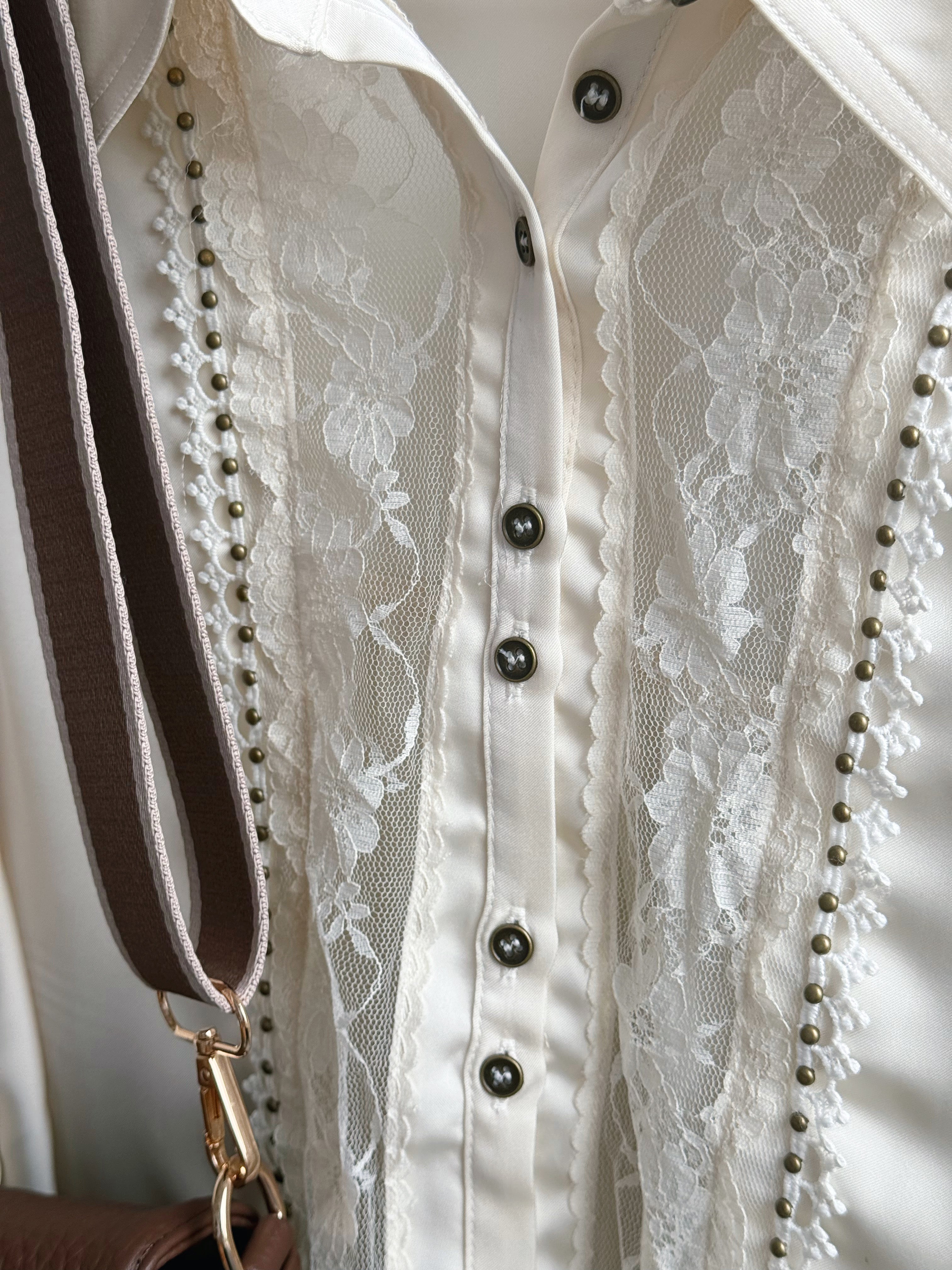 Delicate Grace Blouse - ECRU - willows clothing BLOUSE